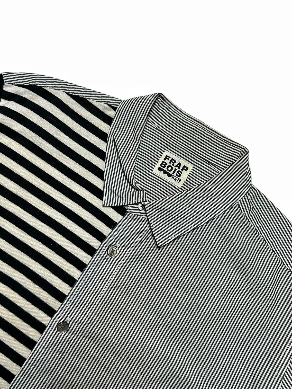 Frapbois × Issey Miyake × Japanese Brand FRAPBOIS Issey Miyake Shirt Short Sleeve Button Up Striped Size US M / EU 48-50 / 2 - 5 Thumbnail