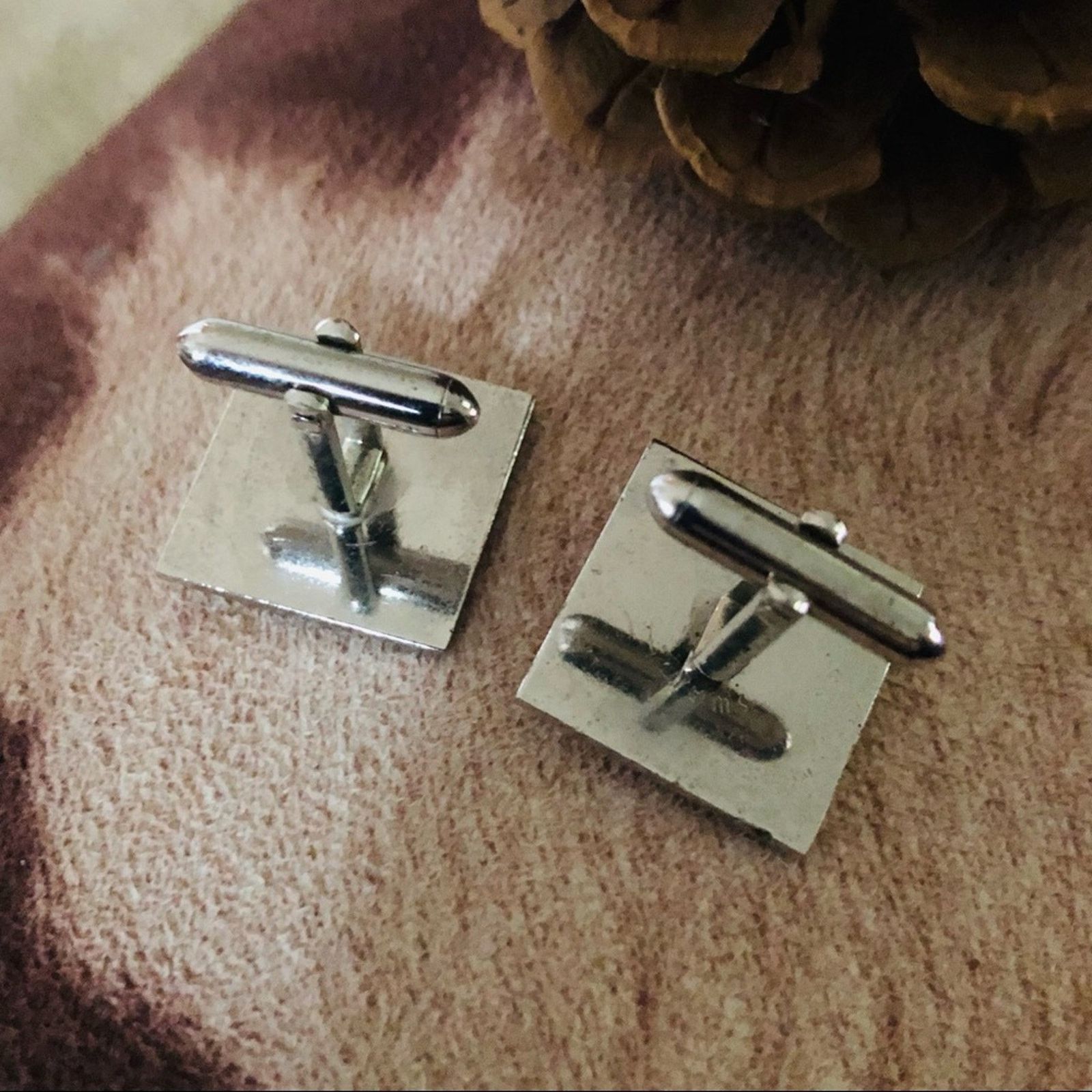 Vintage Vintage Swank silver plated crystal cuff links Size ONE SIZE - 4 Thumbnail