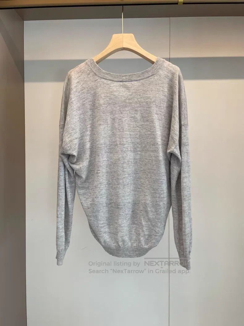 Brunello Cucinelli Brunello Cucinelli Gray Beaded Linen Sweater Size XS / US 0-2 / IT 36-38 - 2 Thumbnail