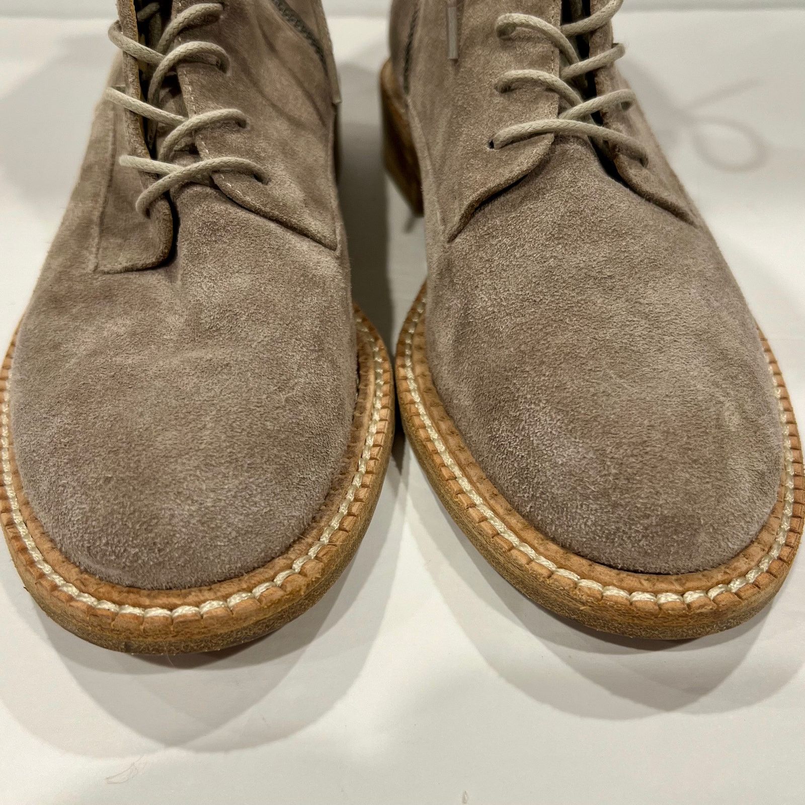 Vince Vince Women's Tan Suede Cabria Lace Up Boots Size 6.5 Size US 6.5 / IT 36.5 - 2 Thumbnail