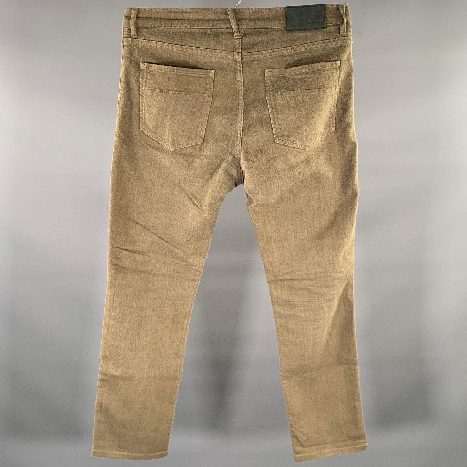 Raleigh Denim RALEIGH Size 34 Green Olive Cotton Blend Slim Fit Jeans Size US 34 / EU 50 - 2 Thumbnail