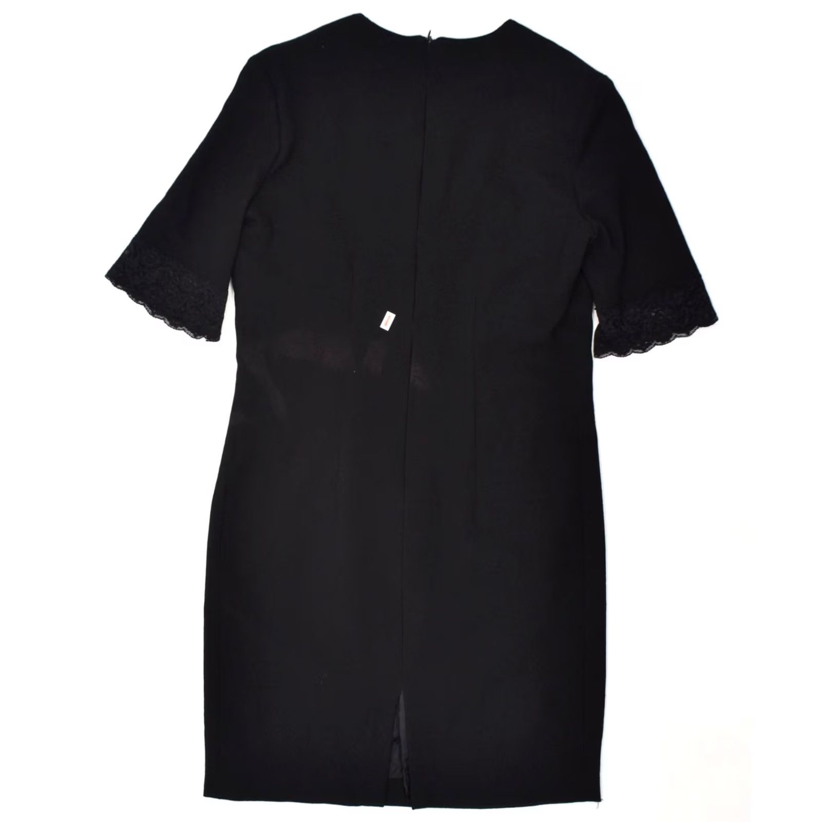 Vintage VINTAGE Womens Short Sleeve Dress Black Large IT 46 Basic Dress Size 36" / US 14 / IT 50 - 2 Thumbnail