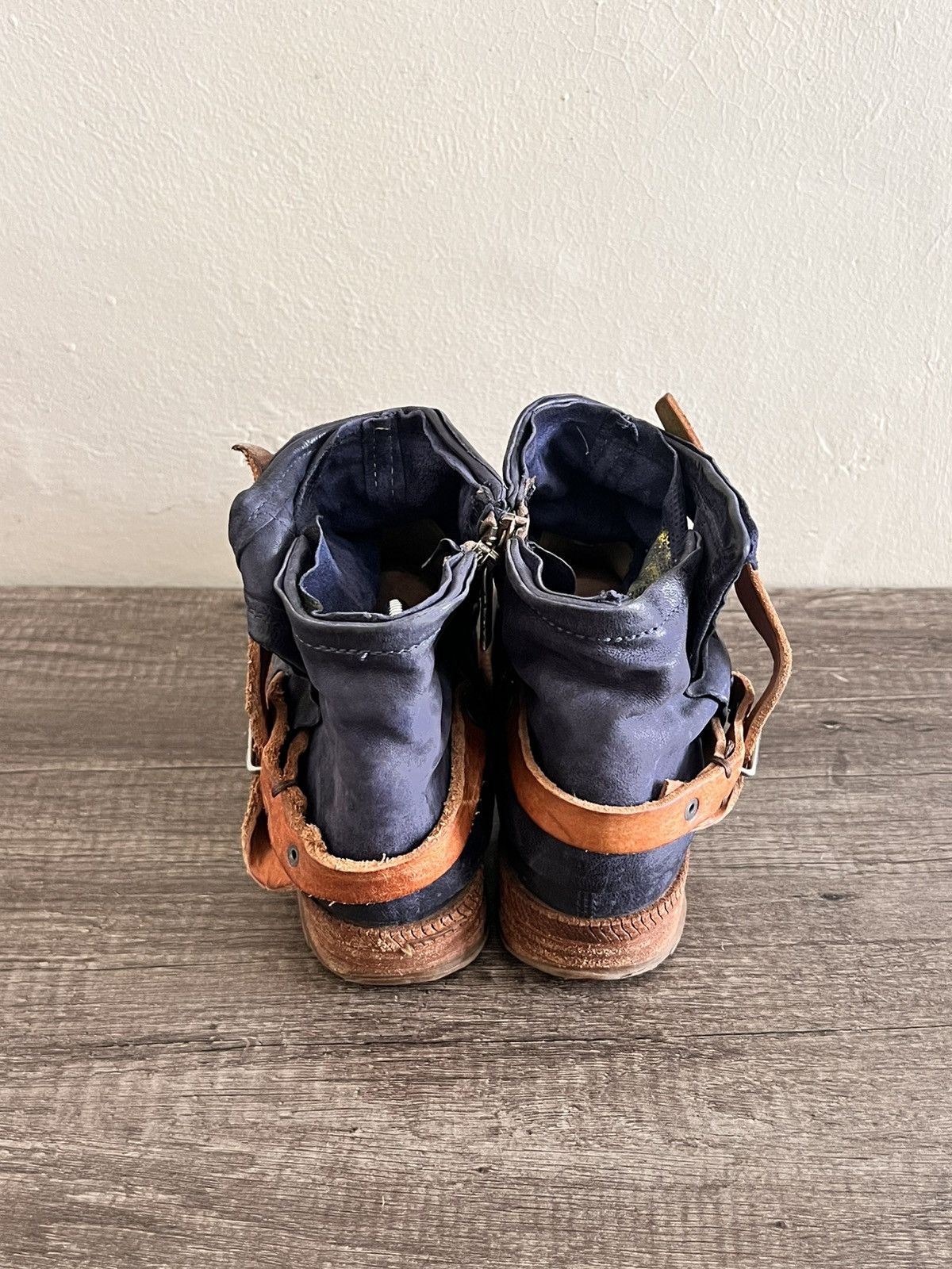 A.S.98 AS98 Midnight Nomad Distressed Wrap Boots Size US 7 / EU 40 - 9 Thumbnail