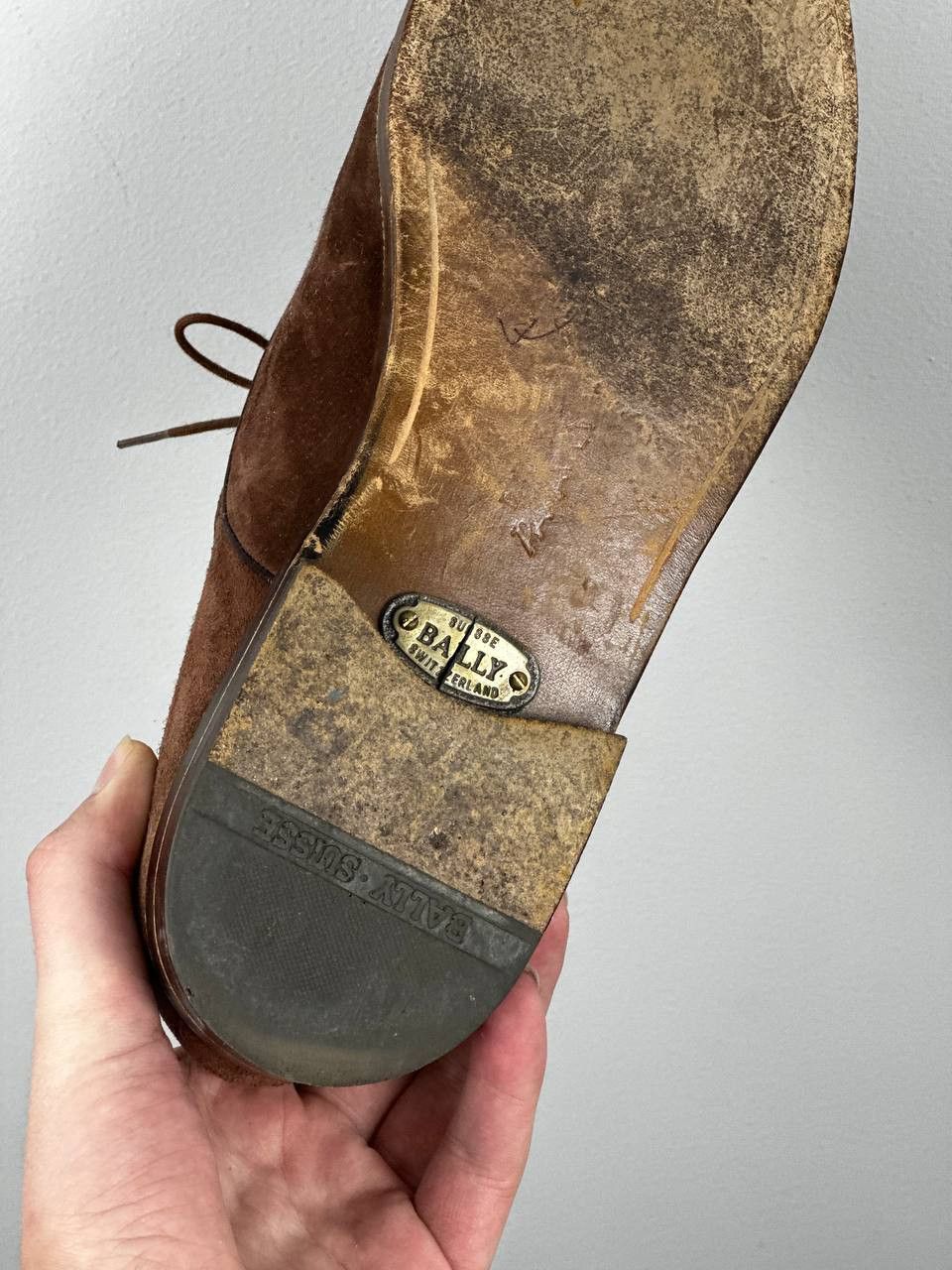 Bally Bally Prestige Vintage Brown Suede Oxford Shoes Size US 10 / EU 43 - 8 Thumbnail