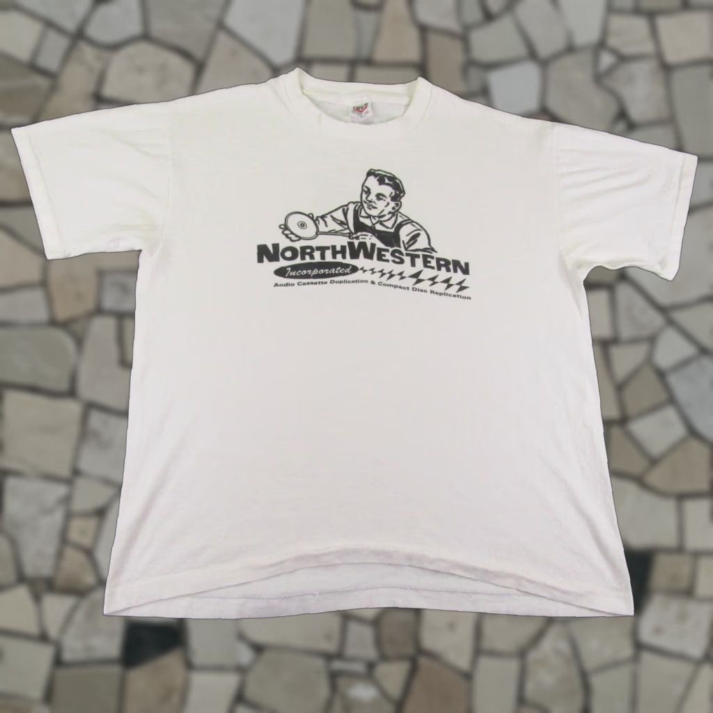 Anvil VINTAGE North Western Shirt Mens XL White Graphic Print 90s Music Outdoor T-Shirt Size US XL / EU 56 / 4 - 1 Thumbnail