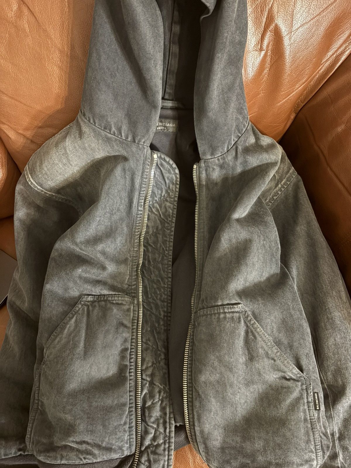 Balenciaga Balenciaga Oversized Denim Bomber Size US XS / EU 42 / 0 - 11 Thumbnail