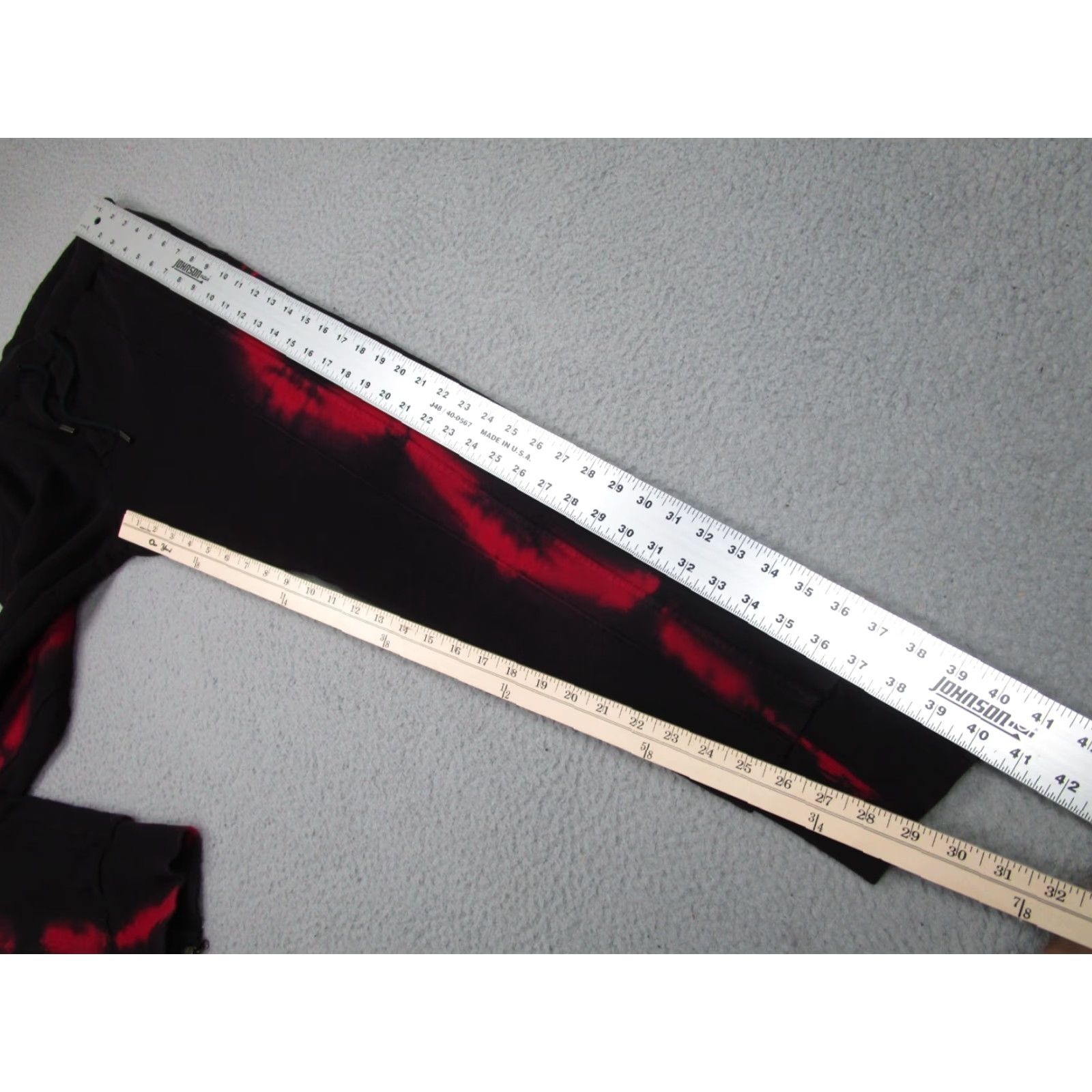 Vintage Mauna-kea Sweatpants Mens Medium Black Red Terry Jogger Pants Adult M Zip Ankles Size US 31 - 3 Thumbnail
