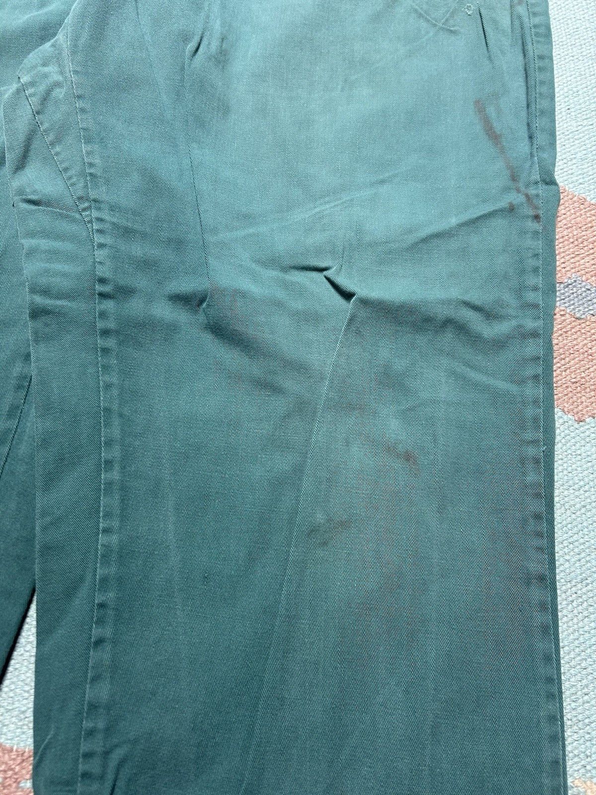 Vintage 1950s chino work pants boat cloth sanforized cotton 42x30 Size US 42 / EU 58 - 2 Thumbnail