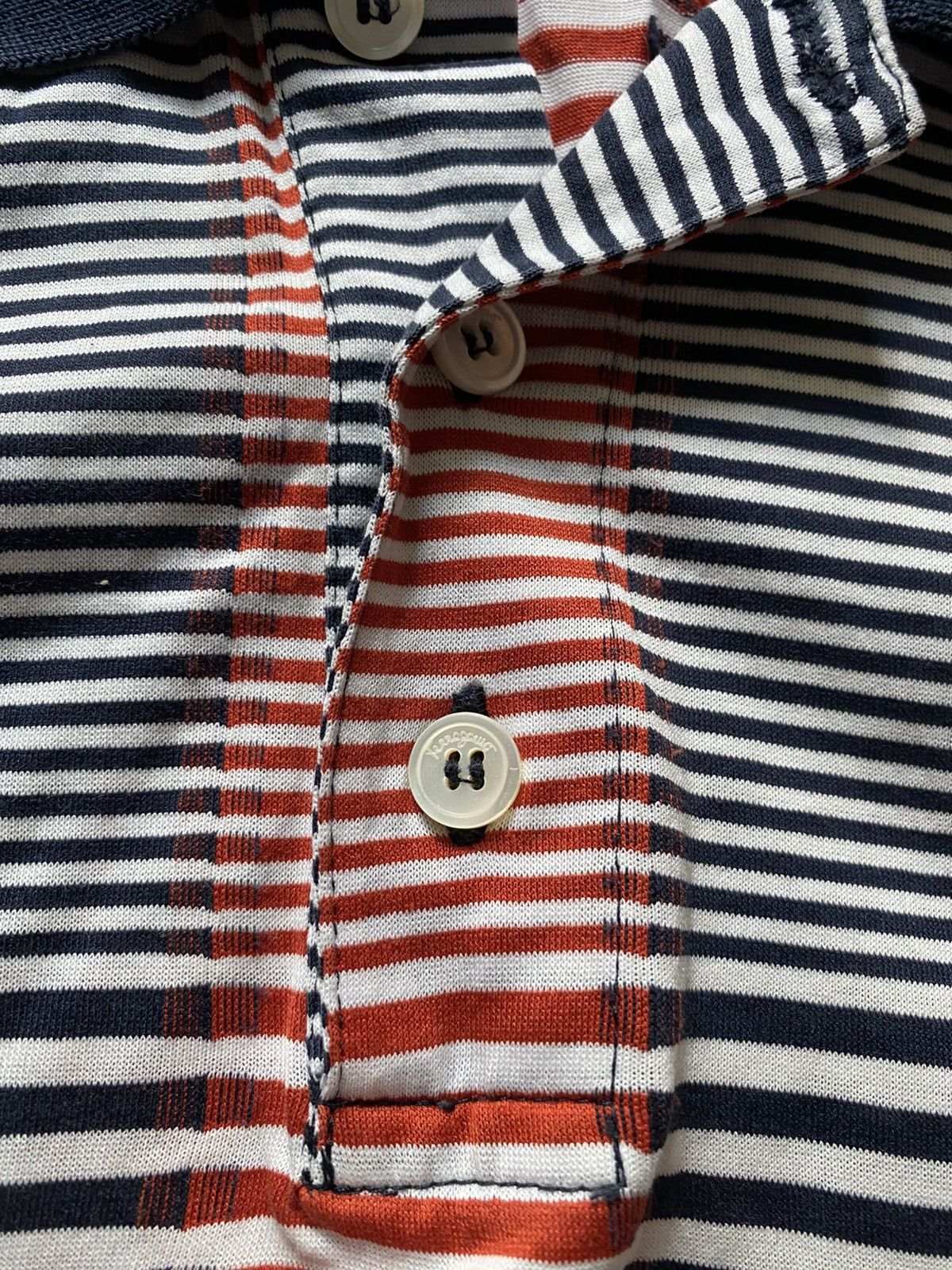 Salvatore Ferragamo Vintage Salvatore Ferragamo Luxury Striped Polo Shirt Size M Size US M / EU 48-50 / 2 - 8 Thumbnail