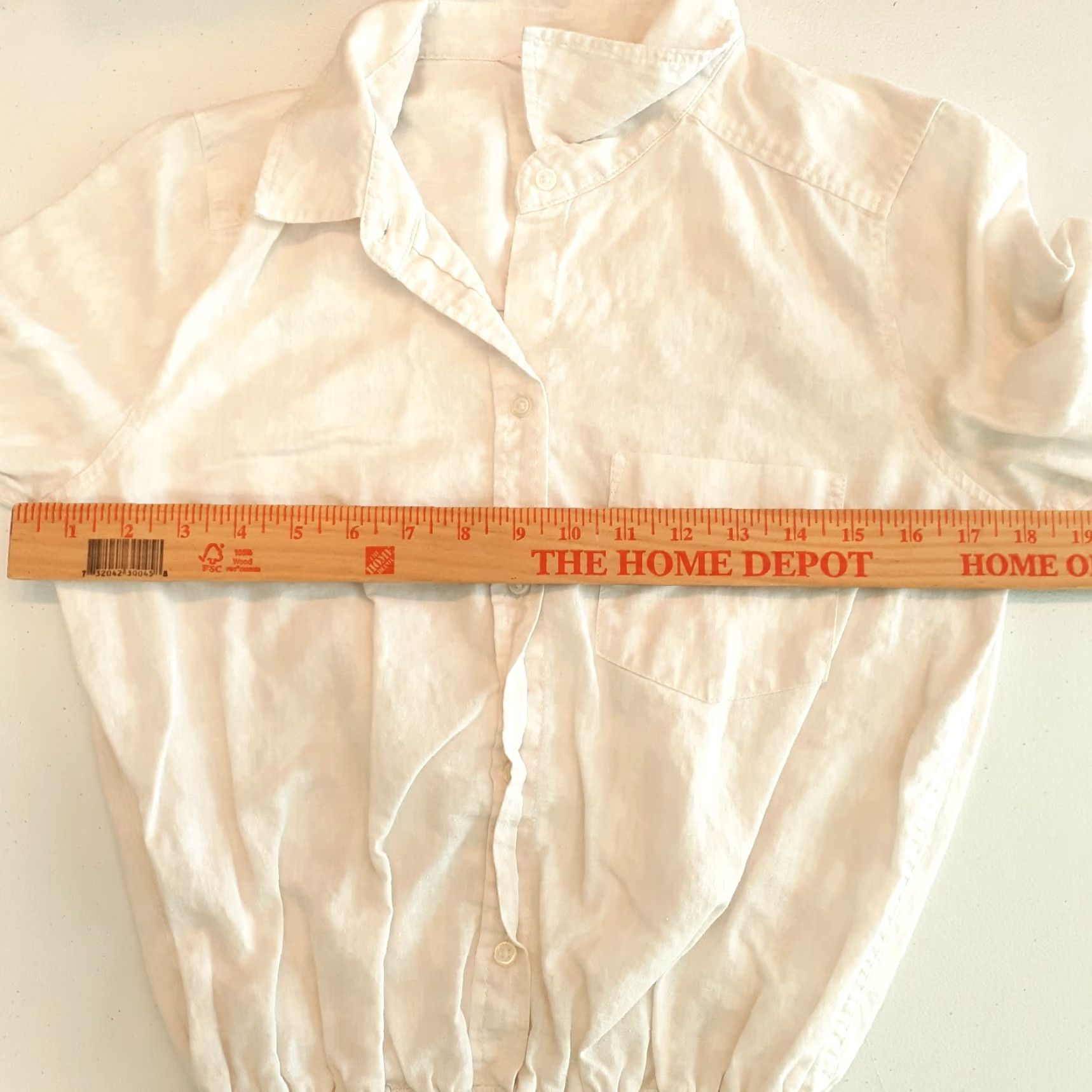 Victoria's Secret Victoria's Secret Romper XS White Collared Flax Blend Roll Tab Sleeve 2 in Inseam Womens Casual Short Overall Size 26" / US 2 / IT 38 - 3 Thumbnail