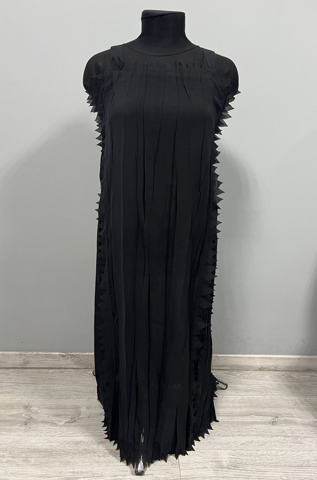 Issey Miyake RARE Issey Miyake Pleated Midi Dress Spiky Sawtooth Trim Size S / US 4 / IT 40 - 8 Thumbnail