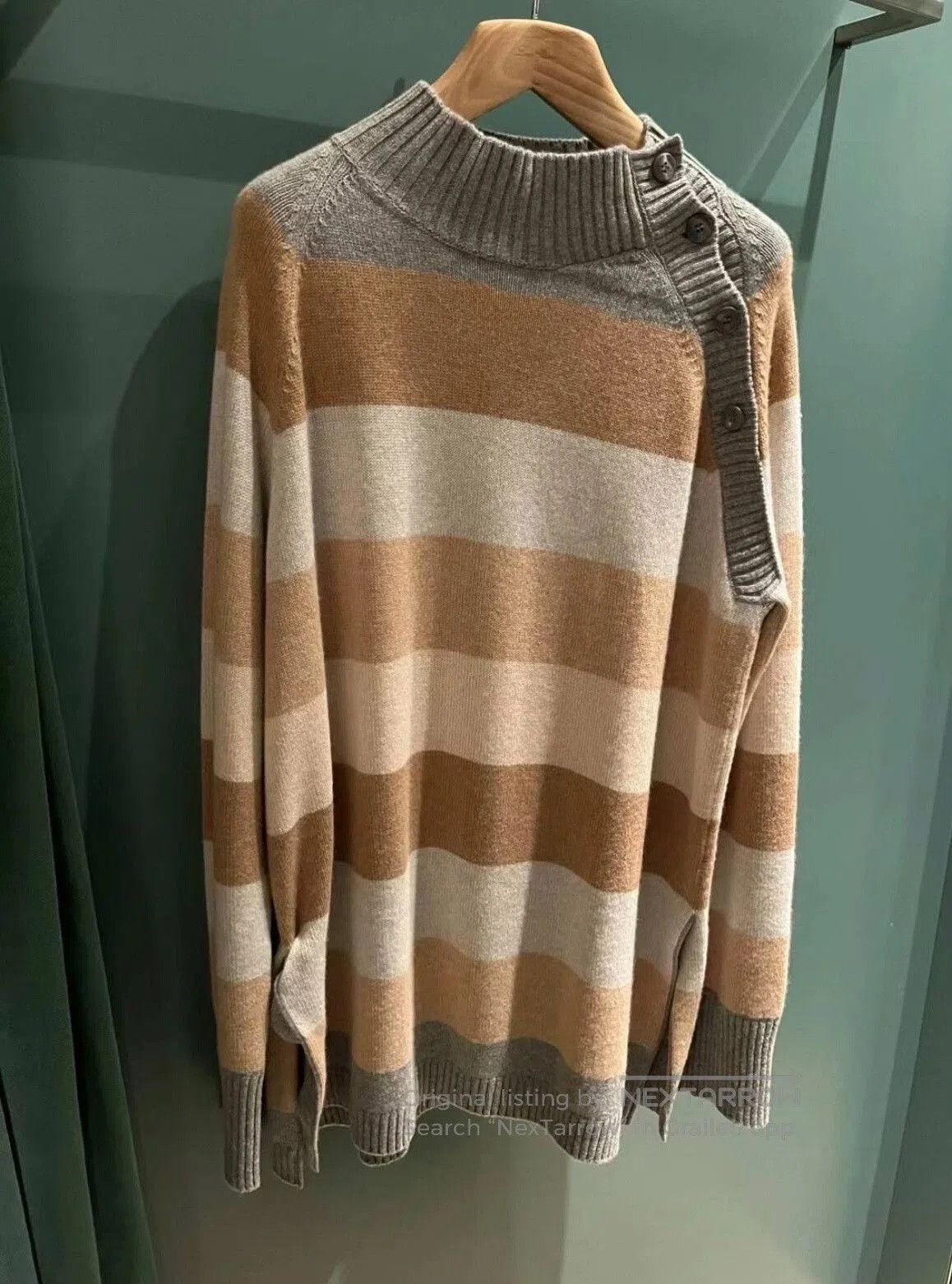 Loro Piana Loro Piana Striped Cashmere Sweater. Size S / US 4 / IT 40 - 2 Thumbnail