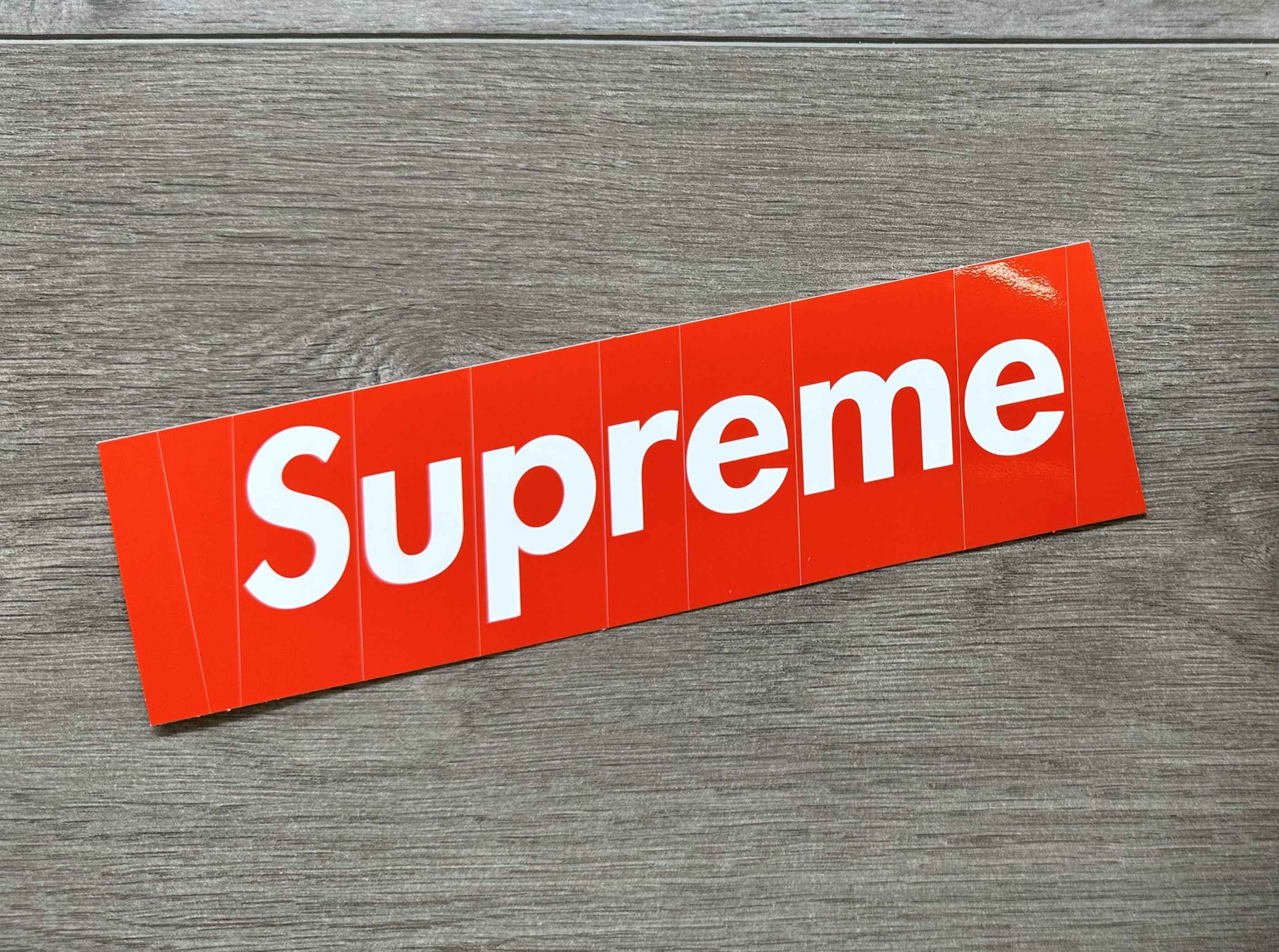 Supreme store reflective sticker