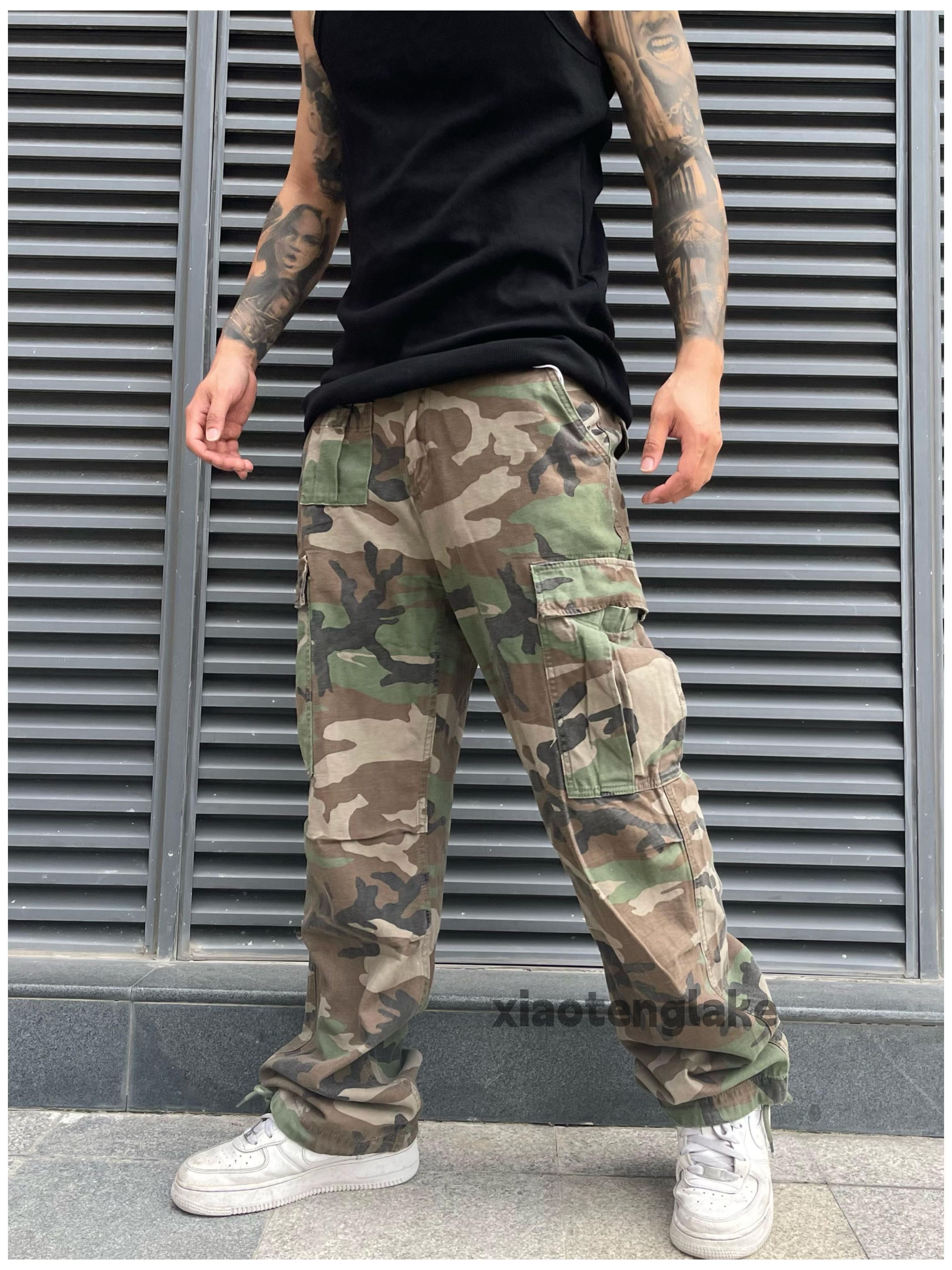 Faded camo joggers sale