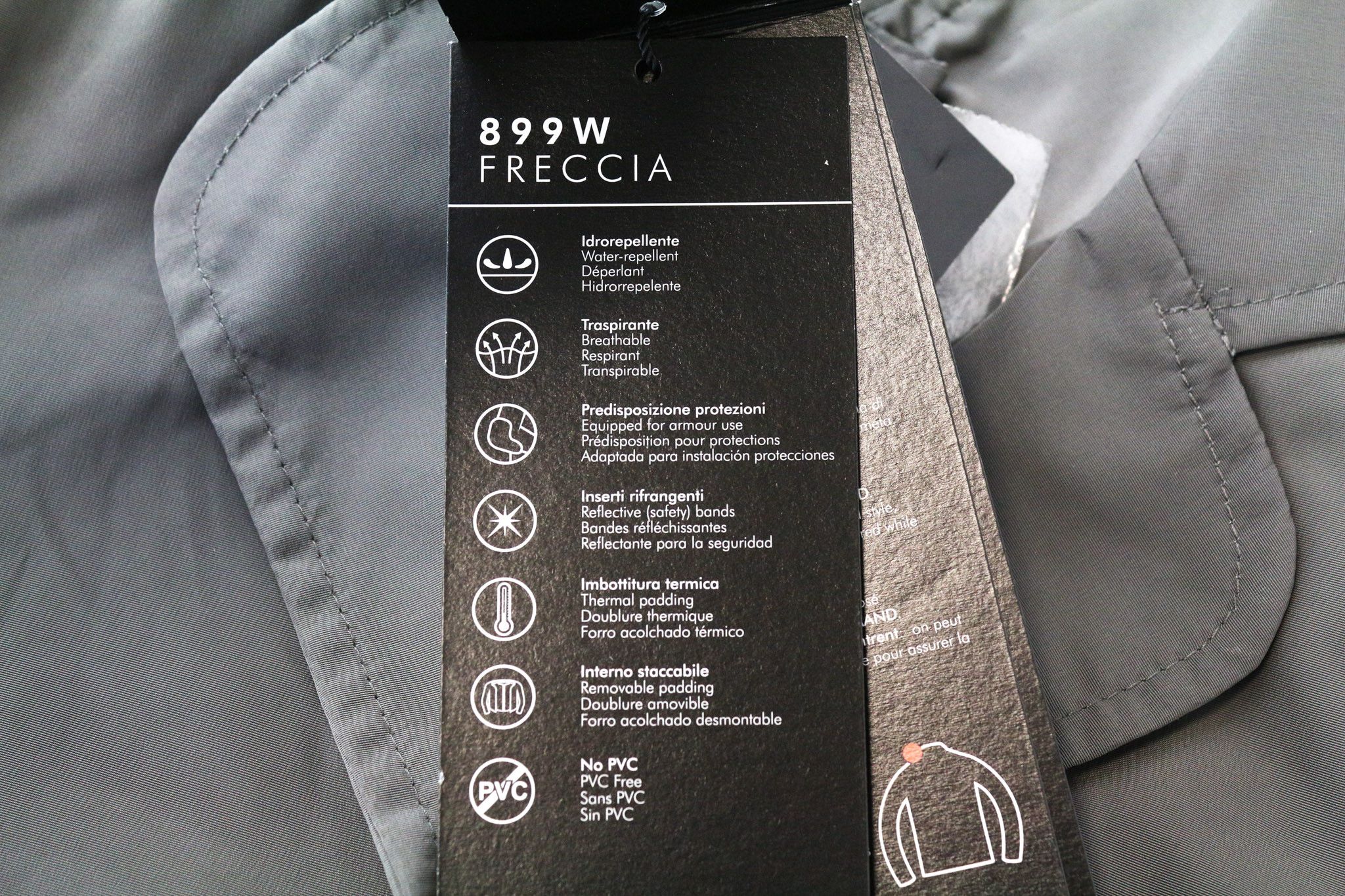 Other FRECCIA 2XS Grey Water-Repellent Lined Moto Jacket 75854 Size XXS / US 00 / IT 34 - 6 Thumbnail