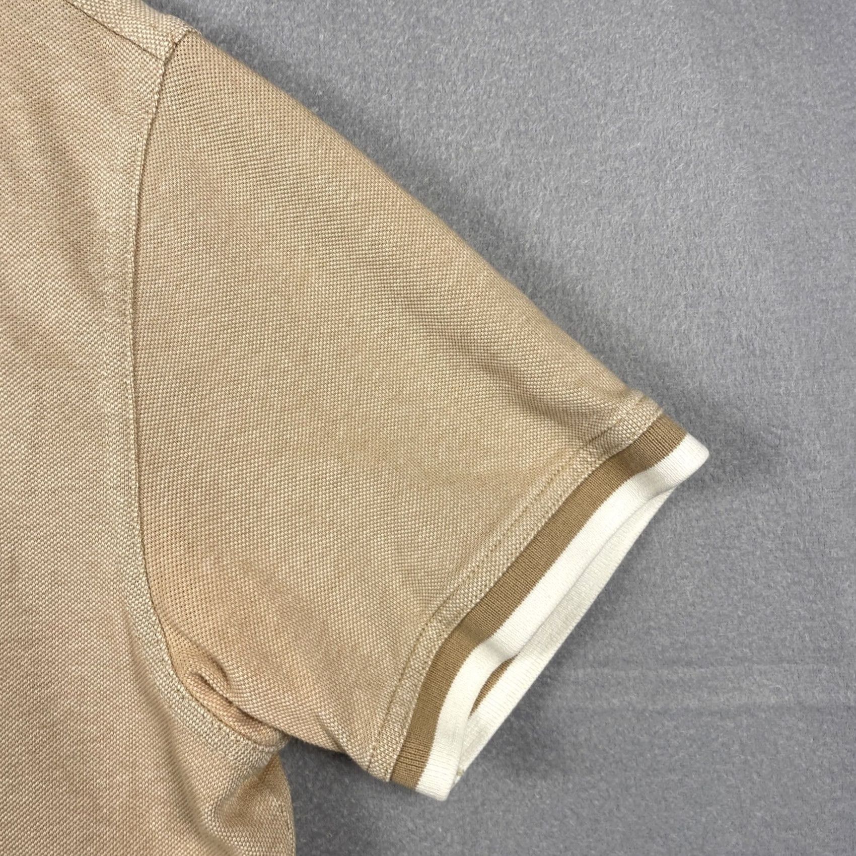 Barbour Barbour Polo Shirt Women Medium Sand Stripe Cotton Short Sleeve Collared Beigepreppy Classic Sports Size M / US 6-8 / IT 42-44 - 4 Thumbnail