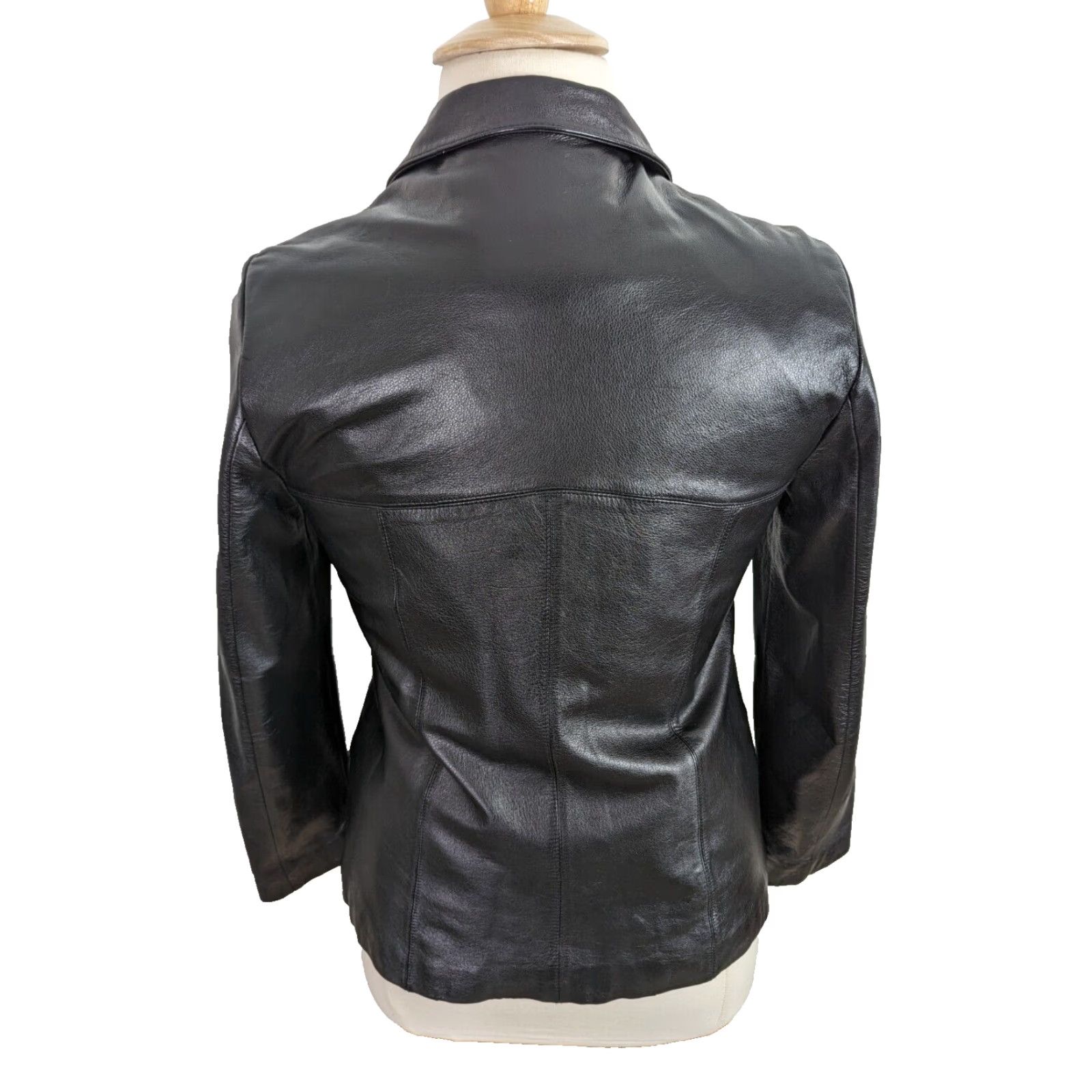 Vintage VINTAGE Wilsons Leather Bomber Jacket Women's Large Black Moto Coat Spring Summer Fall Winter Casual Shirt/Coat Size L / US 10 / IT 46 - 3 Thumbnail