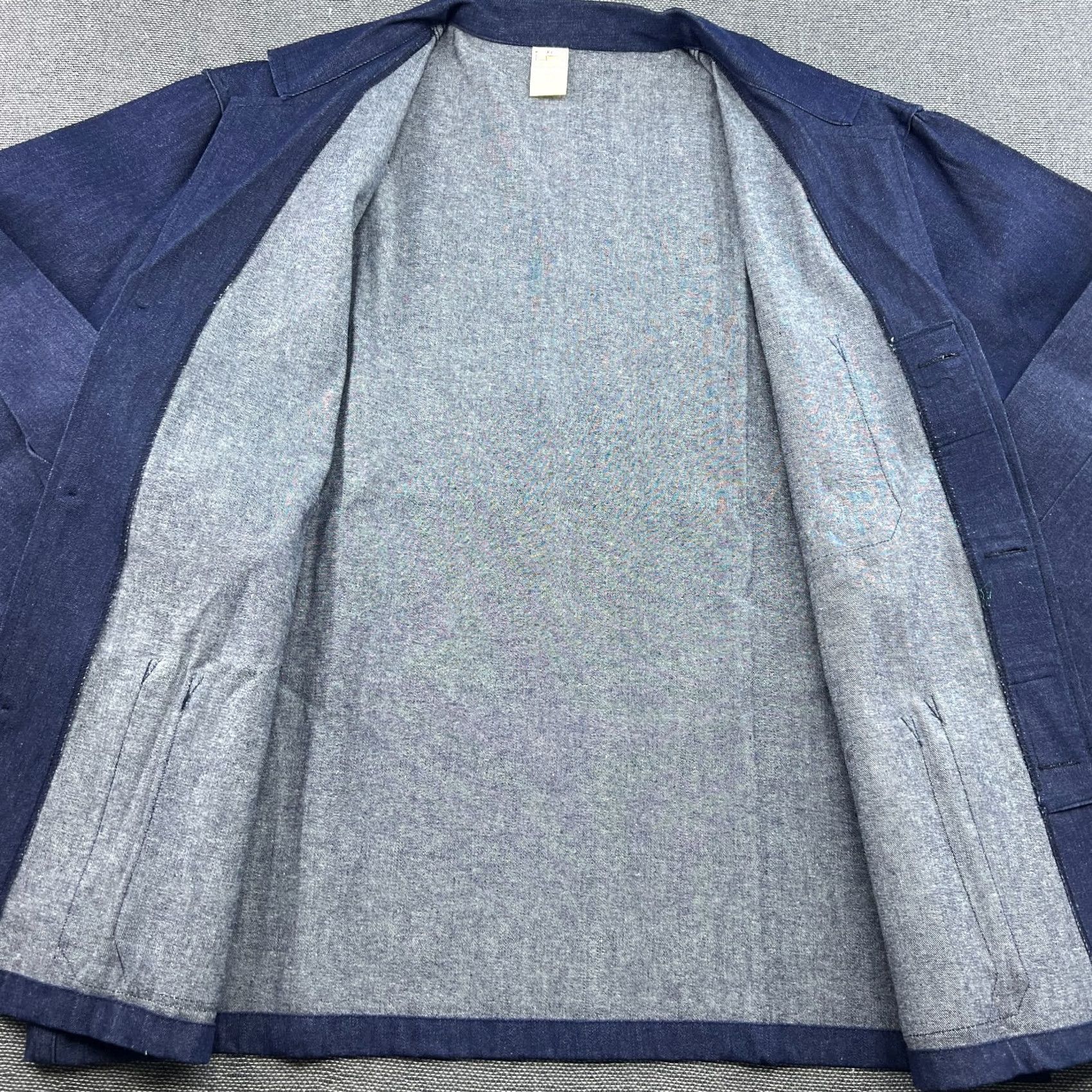 Denime VINTAGE Chore Jacket Mens XL Denim Blue Indigo Italy SanforJob Jacket Size US XL / EU 56 / 4 - 6 Thumbnail