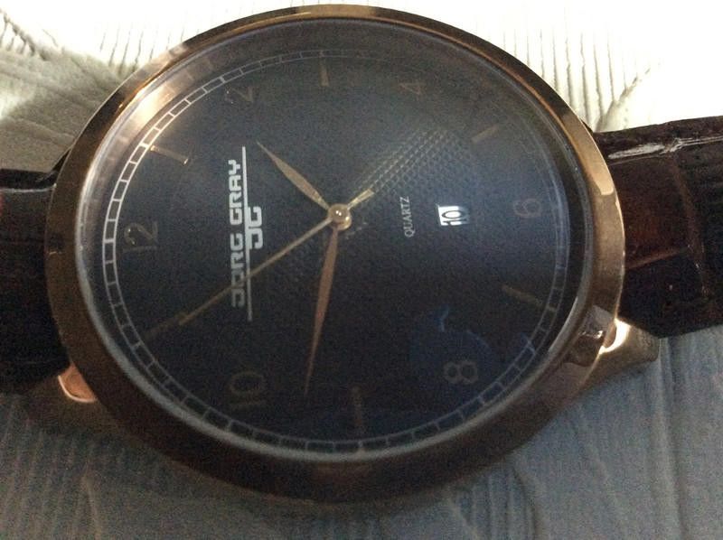 Designer Jorge Gray men's brown leather strap watch Size ONE SIZE - 2 Thumbnail