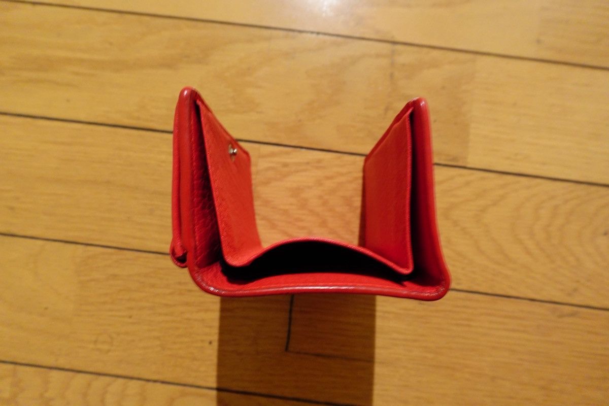 Balenciaga Balenciaga Red Leather Trifold Wallet Size ONE SIZE - 6 Thumbnail