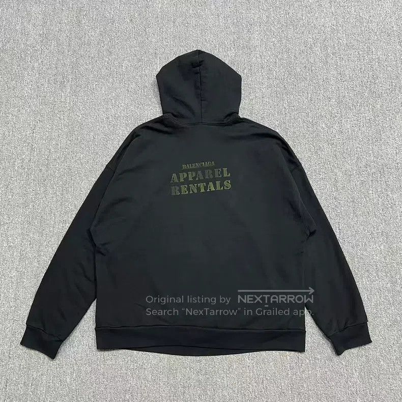 Balenciaga Balenciaga Black letter printed hooded sweater hoodie Size US S / EU 44-46 / 1 - 2 Thumbnail