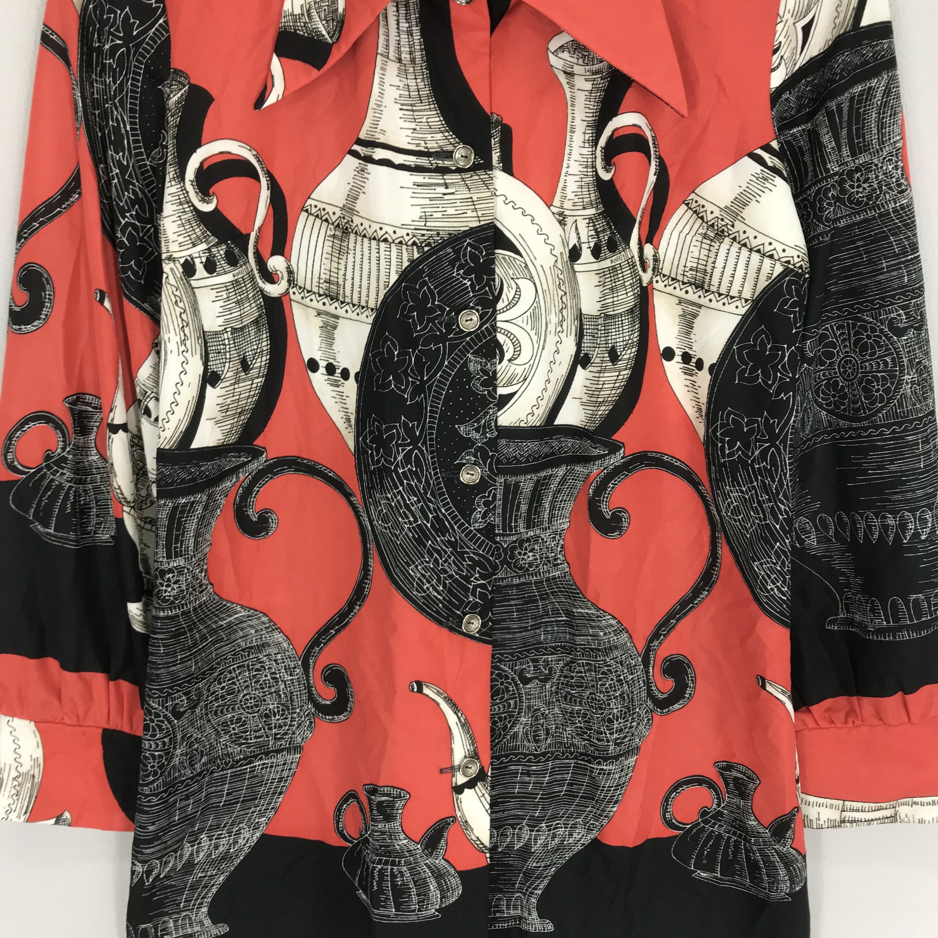 Arts & Science Vintage 90s Retro Pop Art Pattern Ceramic Button Down Shirt Size S / US 4 / IT 40 - 5 Thumbnail