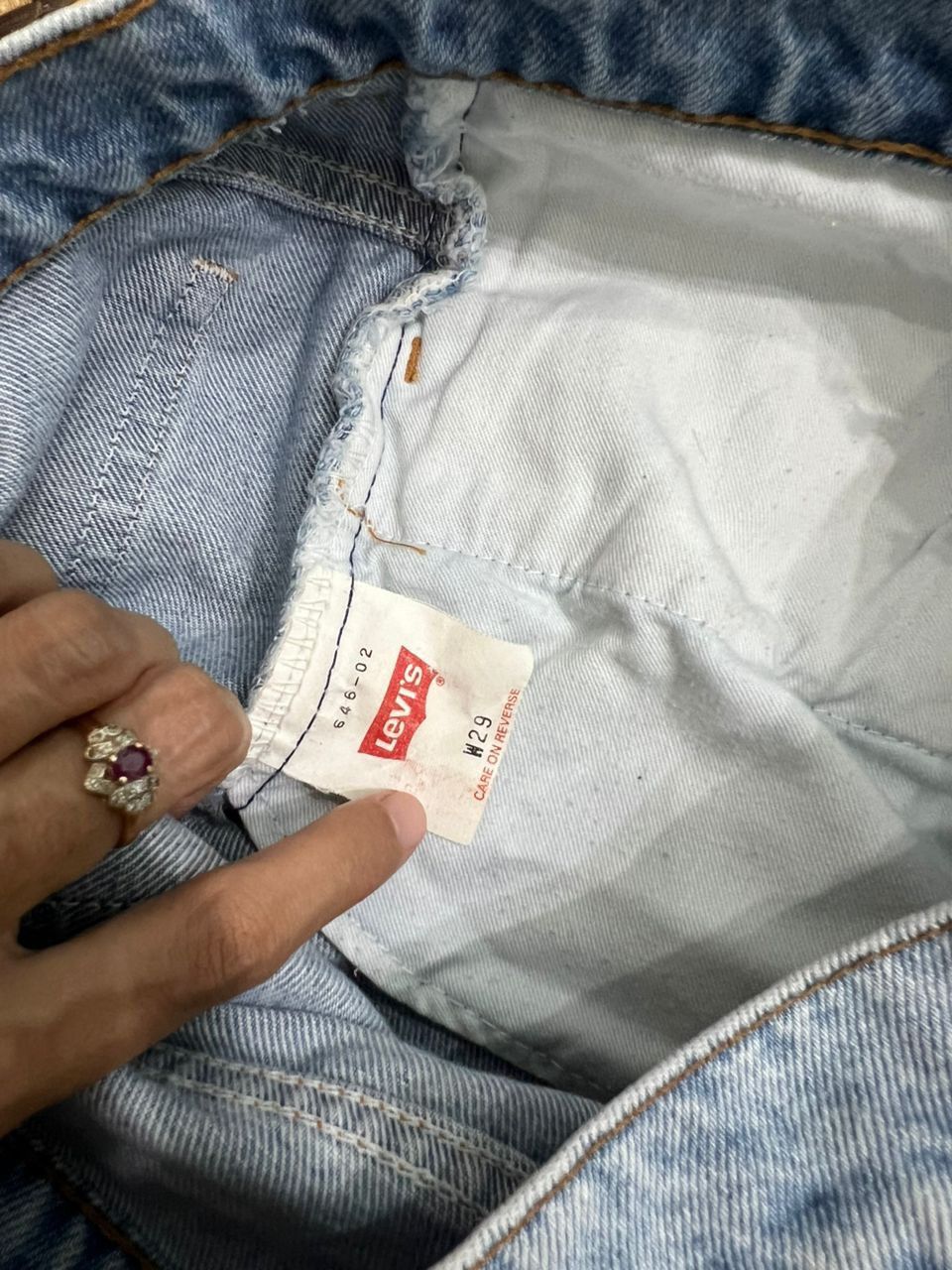 Vintage Levis 646 bell bottom light Blue