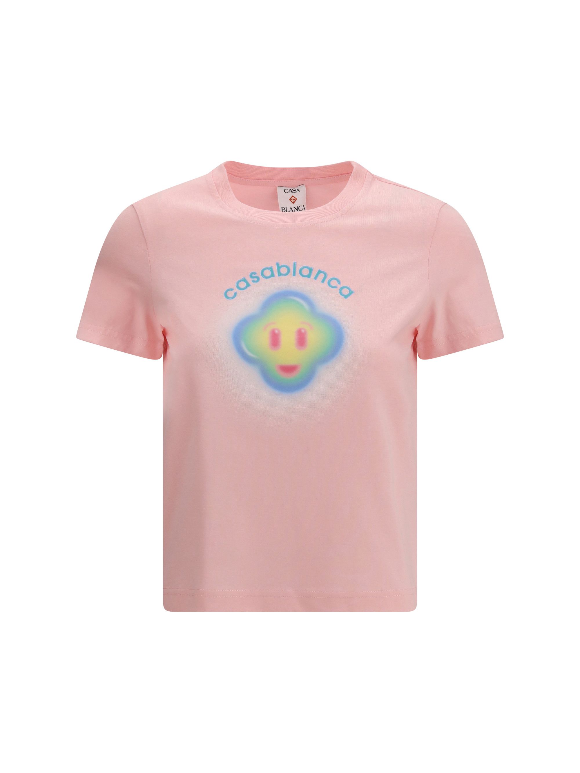 Airbrush Smiley Fitted short-sleeve T-shirt