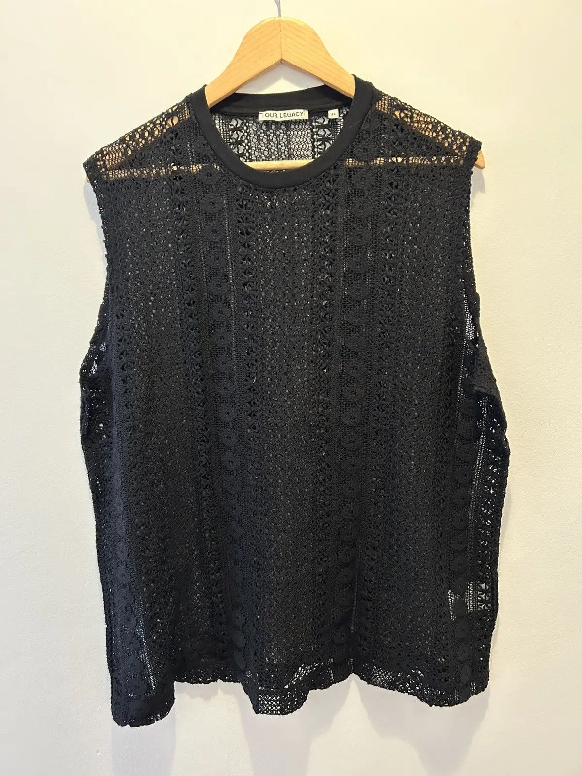 Our Legacy Our Legacy Box Sleeveless Tank Shirt Knit Black Shirt Size US S / EU 44-46 / 1 - 1 Thumbnail