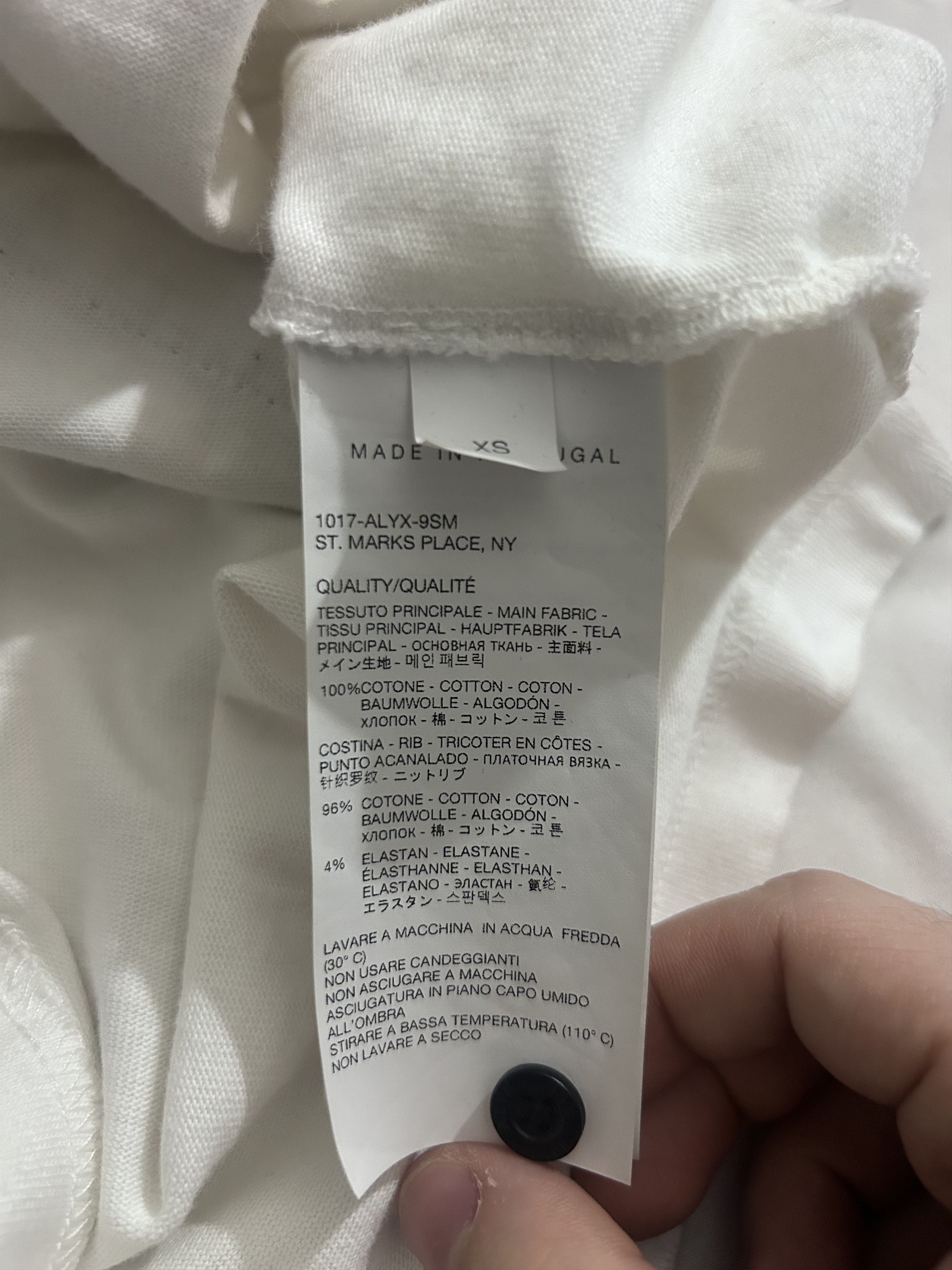 1017 ALYX 9SM White & Black Long Sleeve Polo Size US XS / EU 42 / 0 - 4 Thumbnail