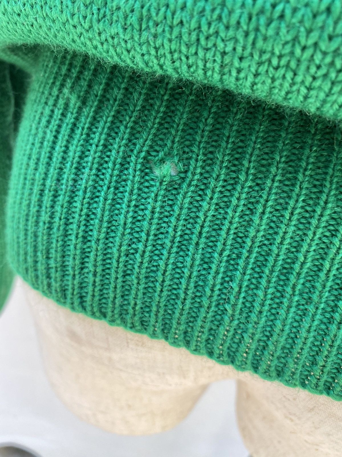 Designer × Vintage Nelson knitting Green Knit Sweater with Front Logo Patch Size M / US 6-8 / IT 42-44 - 9 Thumbnail