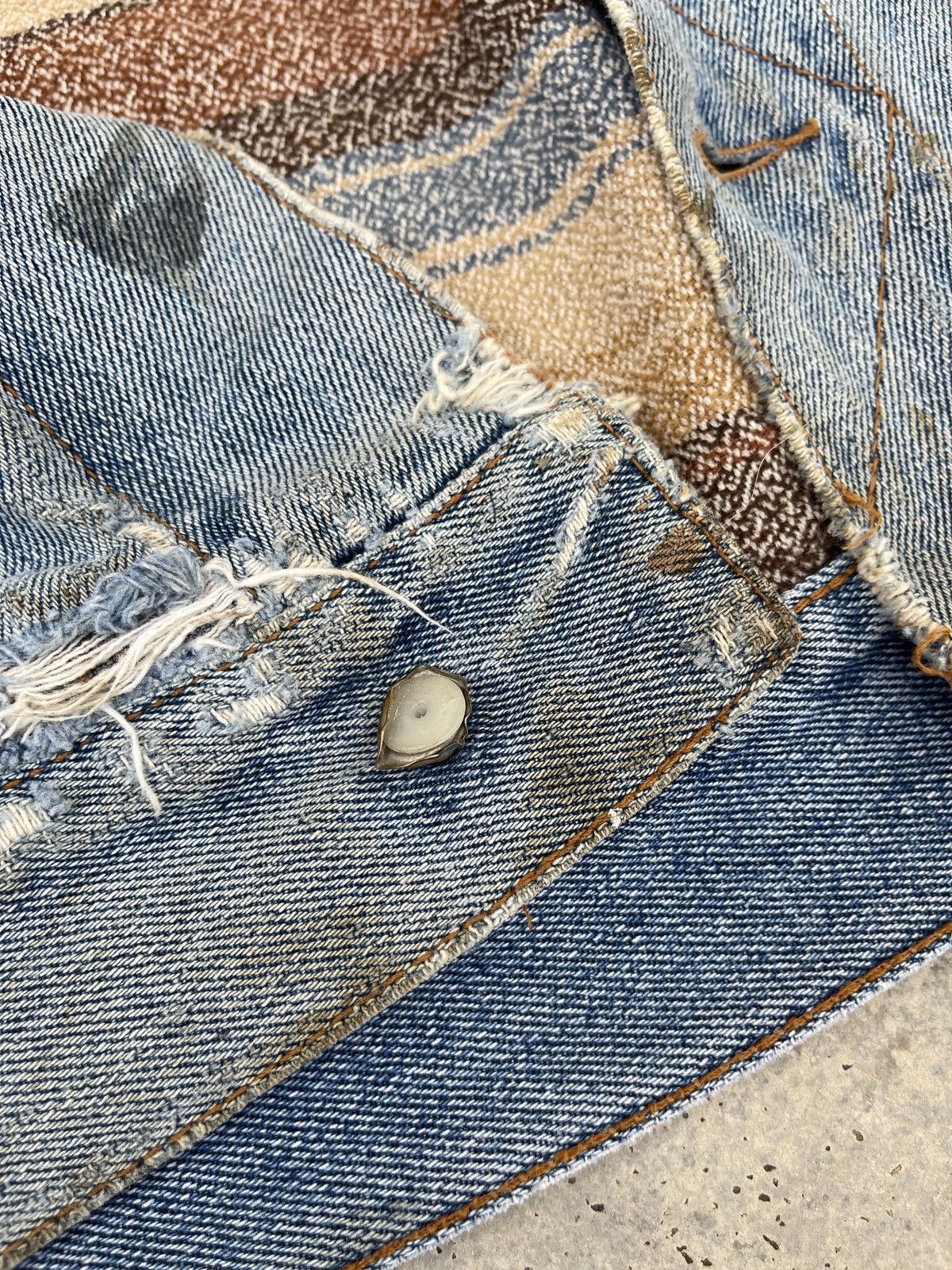 Other Vintage Distressed 90s Cold Storage Denim Jacket Size US XXL / EU 58 / 5 - 15 Thumbnail