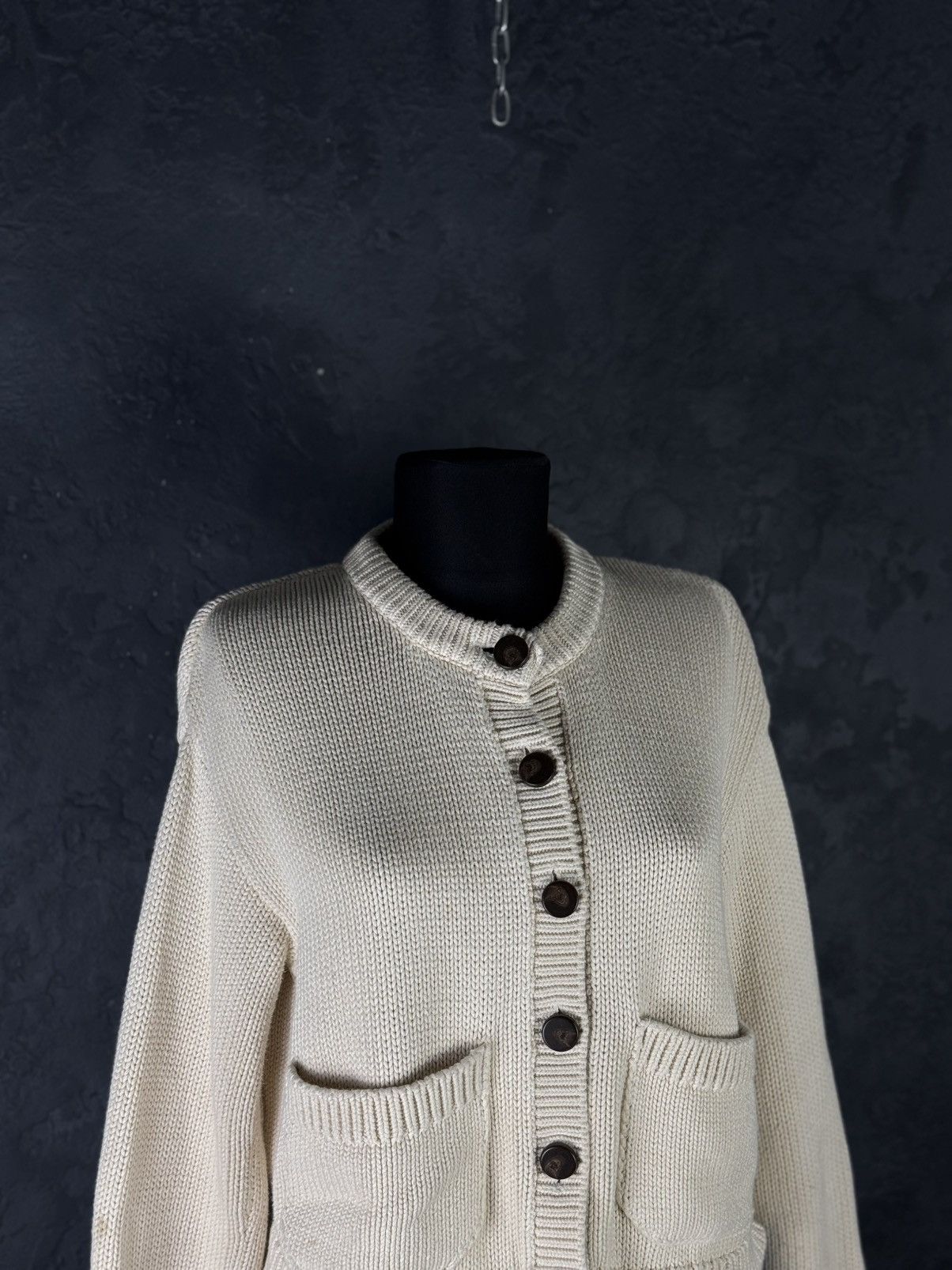 Sezane La Maille Sezane Crewneck Knitted Button Up Cardigan Sweater Size XS / US 0-2 / IT 36-38 - 2 Thumbnail