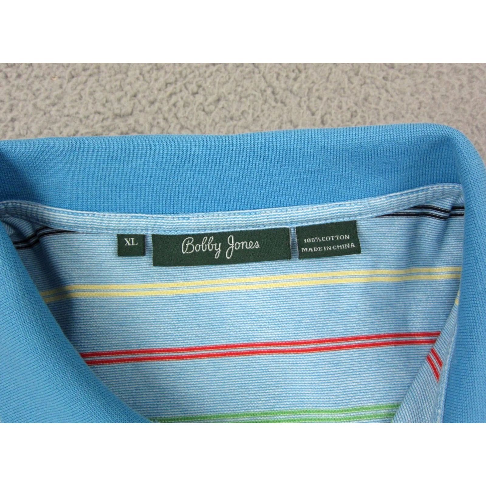 Vintage VINTAGE Bobby Jones Polo Shirt Mens XL Blue Striped Cotton Golf Short Sleeve Shirt Size US XL / EU 56 / 4 - 4 Thumbnail