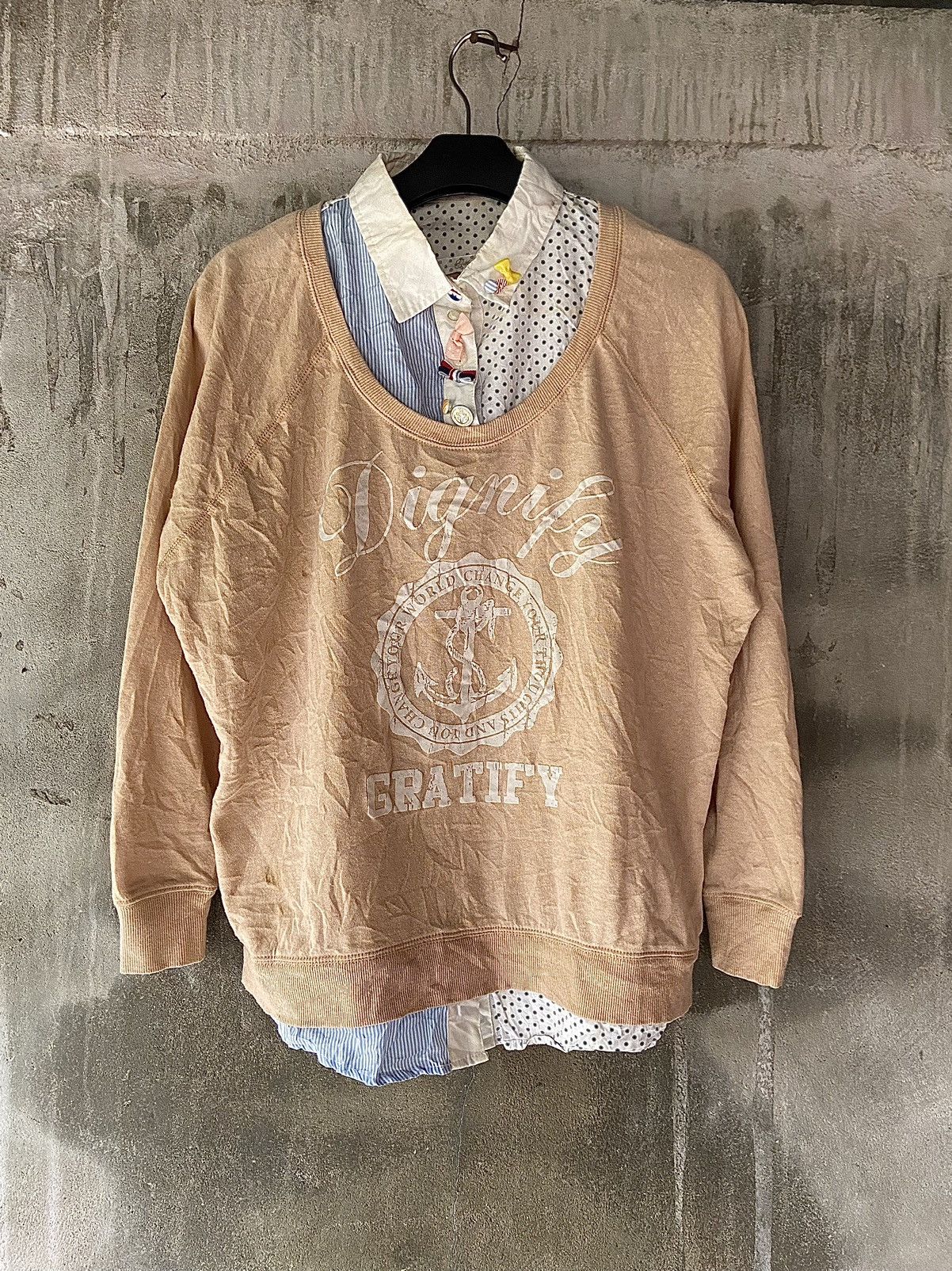 Beauty Beast × Hysteric Glamour × Japanese Brand DOUBLE LAYER DIGNIFY GRAIFIY SWEATSHIRT BUTTON UP SHIRT Size US M / EU 48-50 / 2 - 1 Thumbnail