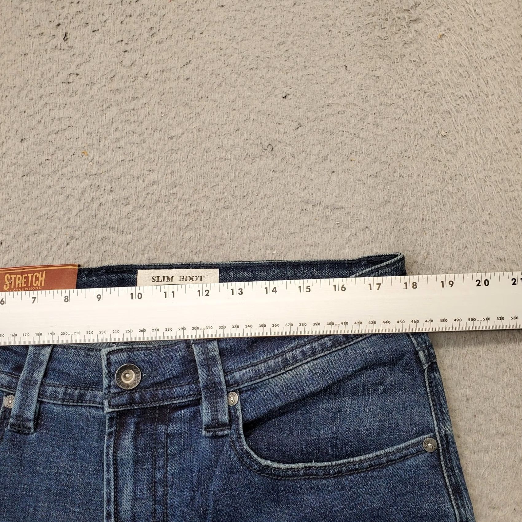 Vintage Axel Mens Jeans Main Point: Slim Boot Jeans Mens 34x32 Blue Stretch Contrast Stitch Dark Stitch Pocket Shirt? Size US 34 / EU 50 - 6 Thumbnail