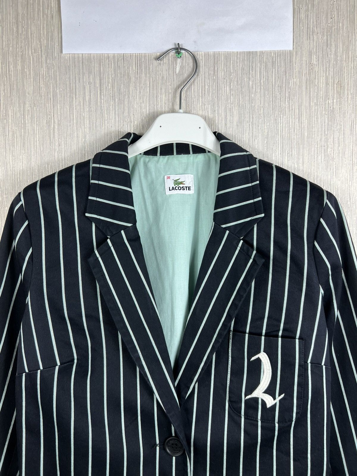 Lacoste Vintage Lacoste archive striped L logo pocket blazer jacket Size S / US 4 / IT 40 - 3 Thumbnail