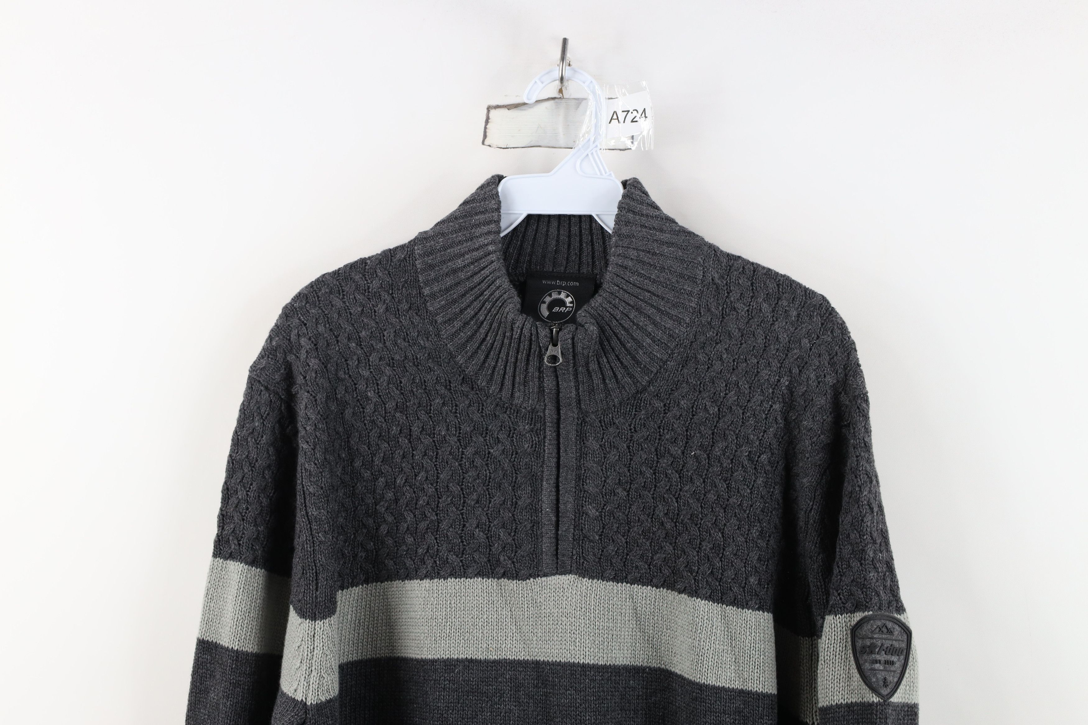 Vintage New Ski-Doo BRP Wool Blend Knit Clubhouse Half Zip Sweater Size US L / EU 52-54 / 3 - 2 Thumbnail