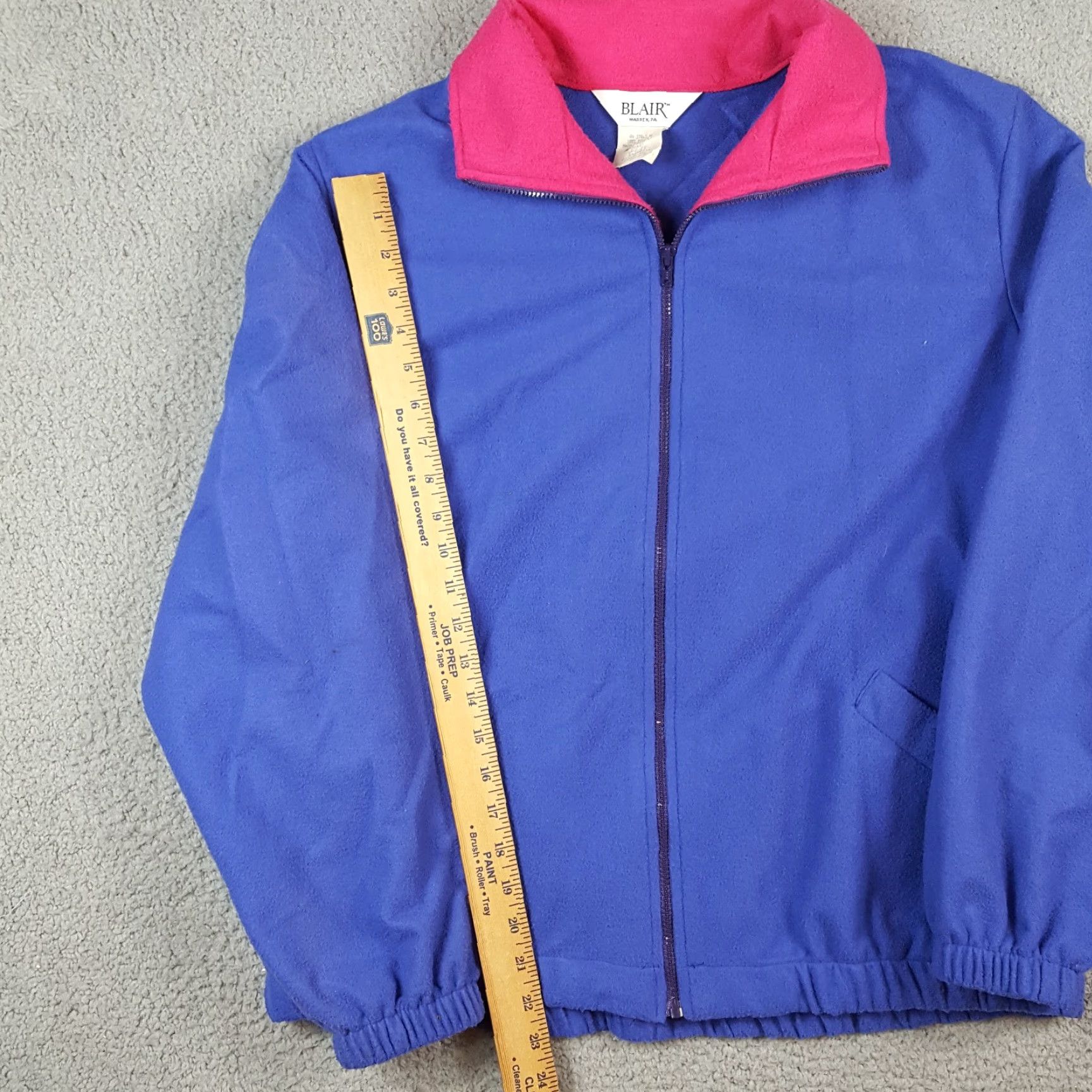 Blair VINTAGE Blair Windbreaker Jacket 2XL Womens Blue Fleece Zip Up Outdoor Hiking 80s 90s Winter Pockets Full Zip Logo Embroidered Size XXL / US 16-18 / IT 52-54 - 8 Thumbnail