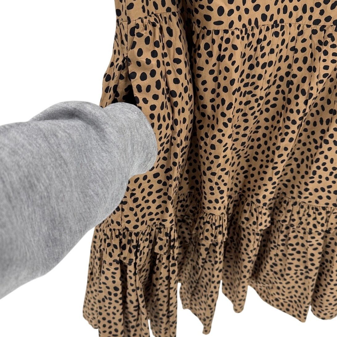 J.Crew J.Crew Ruffleneck Tiered Popover Dress in Leopard Dot size S Size S / US 4 / IT 40 - 8 Thumbnail