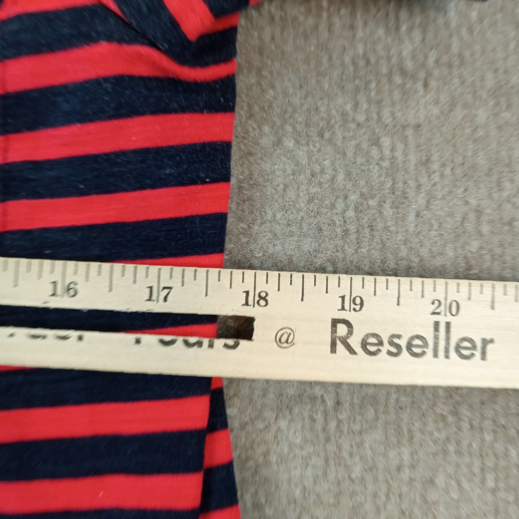 J.Crew J. Crew Dress Womens Medium Red Blue Striped Short Sleeve Fitted Stretch Size 32" / US 10 / IT 46 - 4 Thumbnail