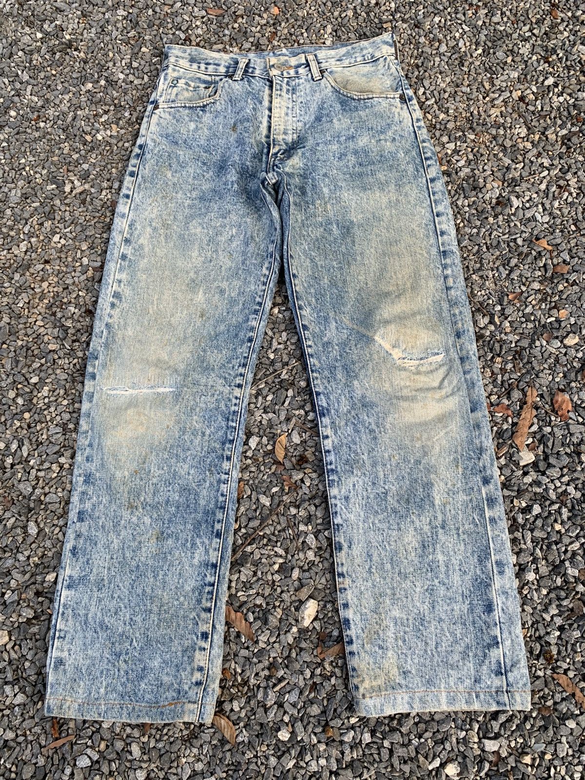 Kapital VINTAGE LEVI'S 502X BIG E SELVEDGE ASIDWASH DISTRESSED DENIM Size US 28 / EU 44 - 5 Thumbnail