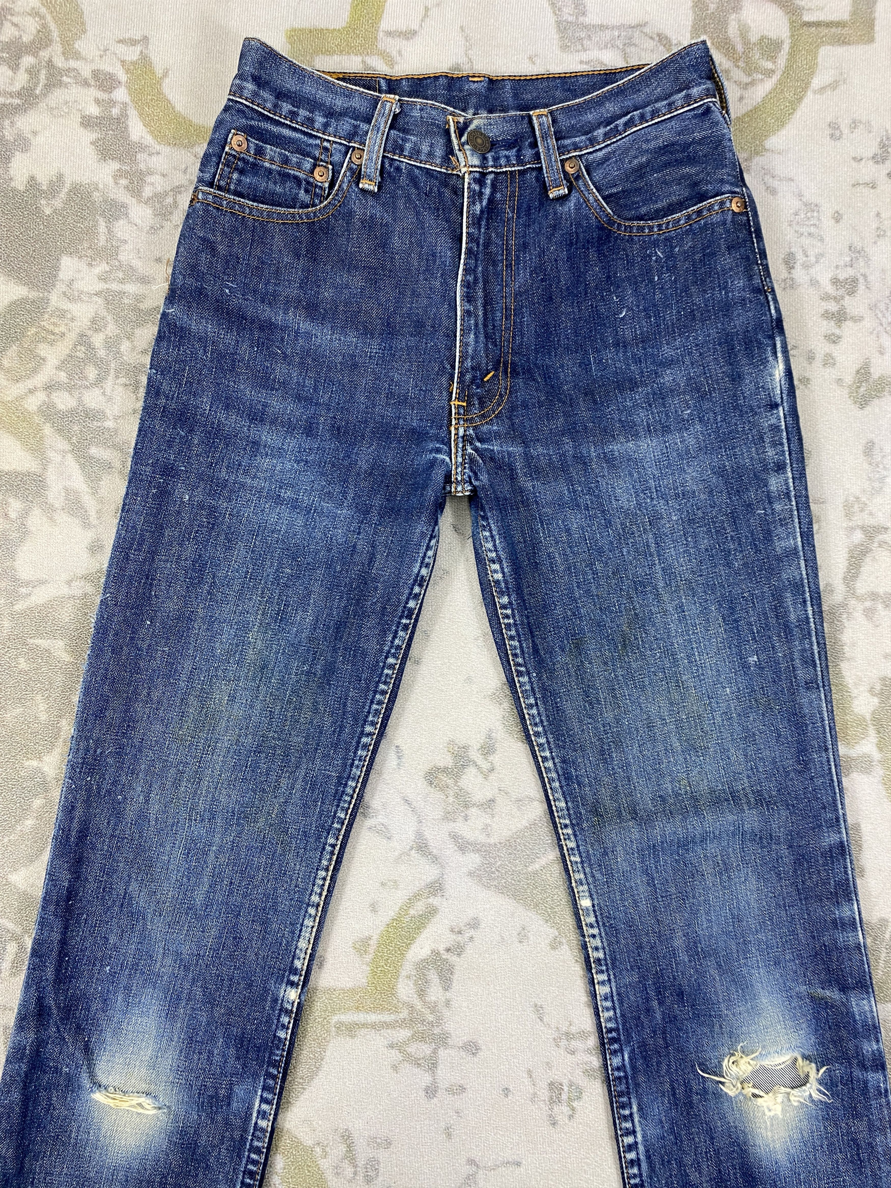 Levi's Blue Vintage Levi's 506 Ripped Denim 26x28.5 -JN213 Size US 26 / EU 42 - 3 Thumbnail