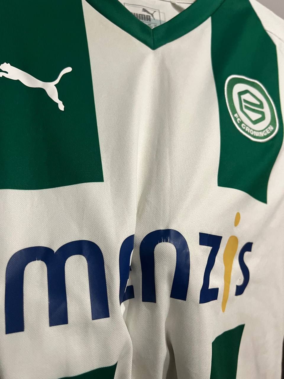 Puma 2017/18 FC GRONINGEN #10 MATCH WORN SOCCER JERSEY SHIRT XL Size US XL / EU 56 / 4 - 8 Thumbnail