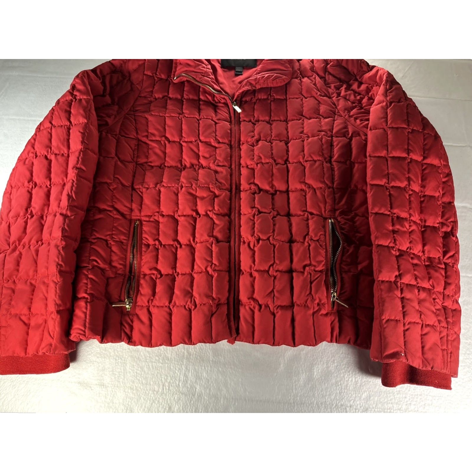 J.Crew J.CREW Snowcap Quilted Puffer Jacket Womens XL Red Down Coat Weatherproof Size XL / US 12-14 / IT 48-50 - 3 Thumbnail