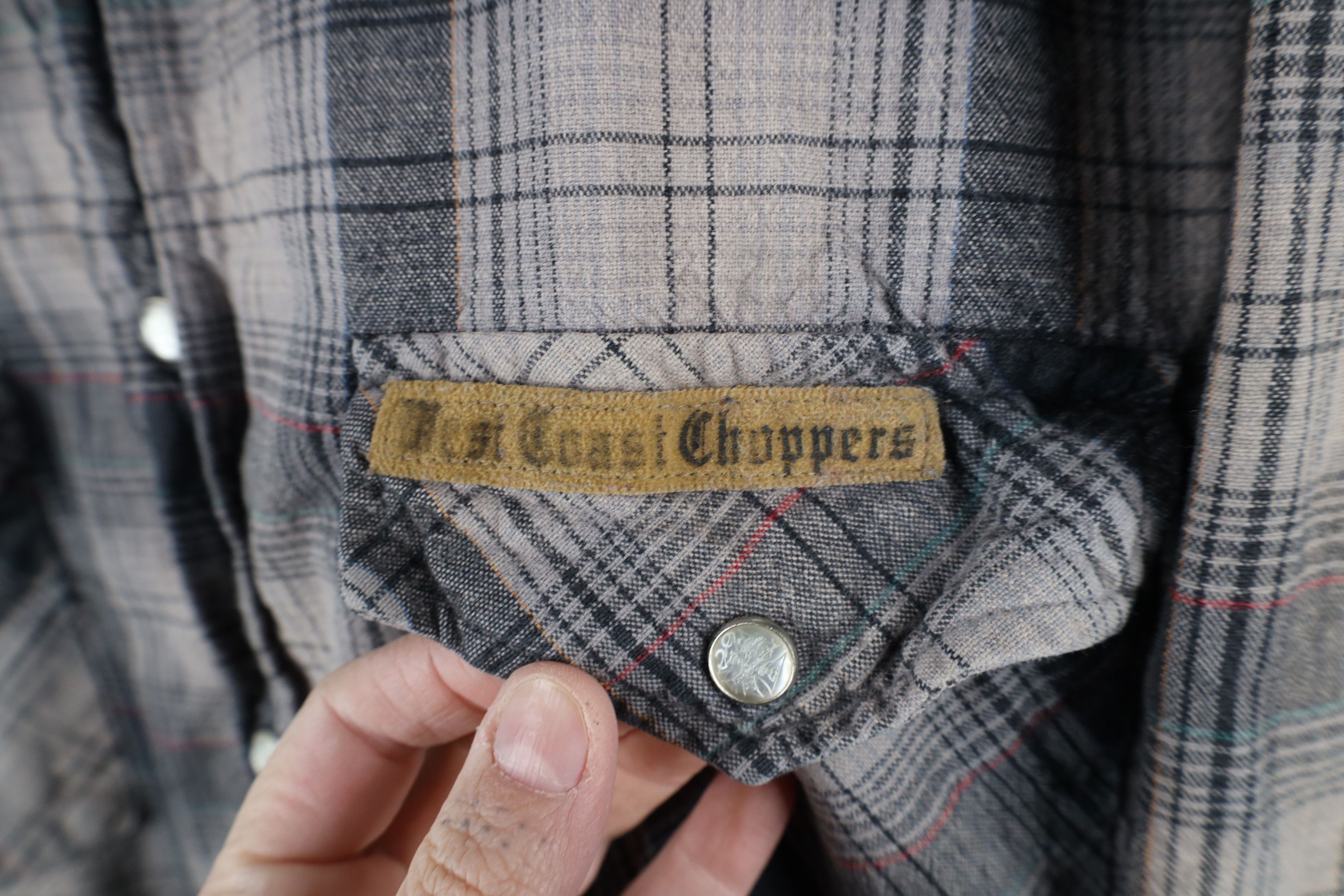 Vintage West Coast Choppers Jesse James Snap Button Shirt Plaid Size US M / EU 48-50 / 2 - 4 Thumbnail