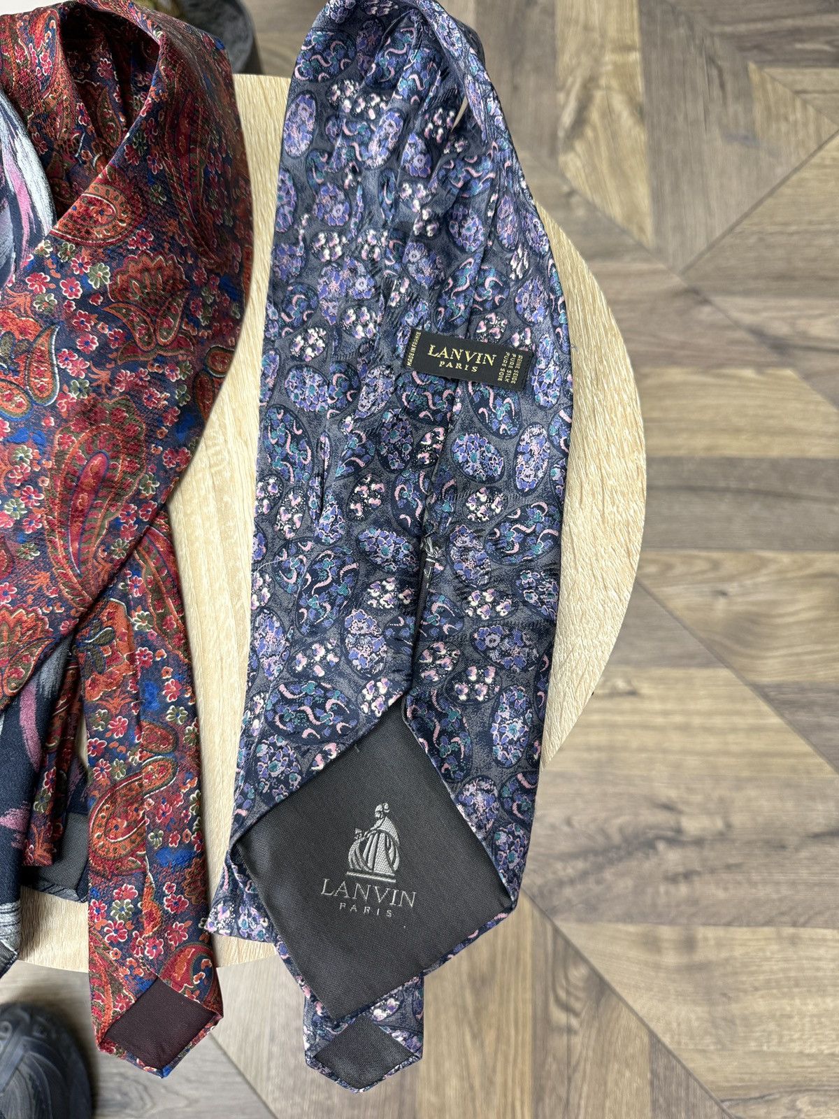 Lanvin Vintage Lanvin Paris Silk Tie Lot Set 3 Designer Floral Size ONE SIZE - 13 Thumbnail