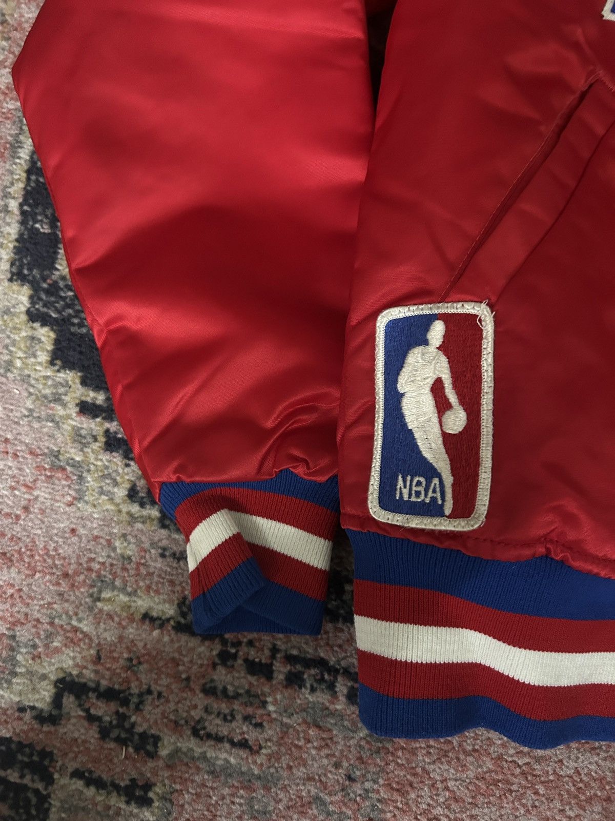 Starter Vintage 90’s Starter Philadelphia 76ers Satin Bomber Jacket Size US M / EU 48-50 / 2 - 4 Thumbnail