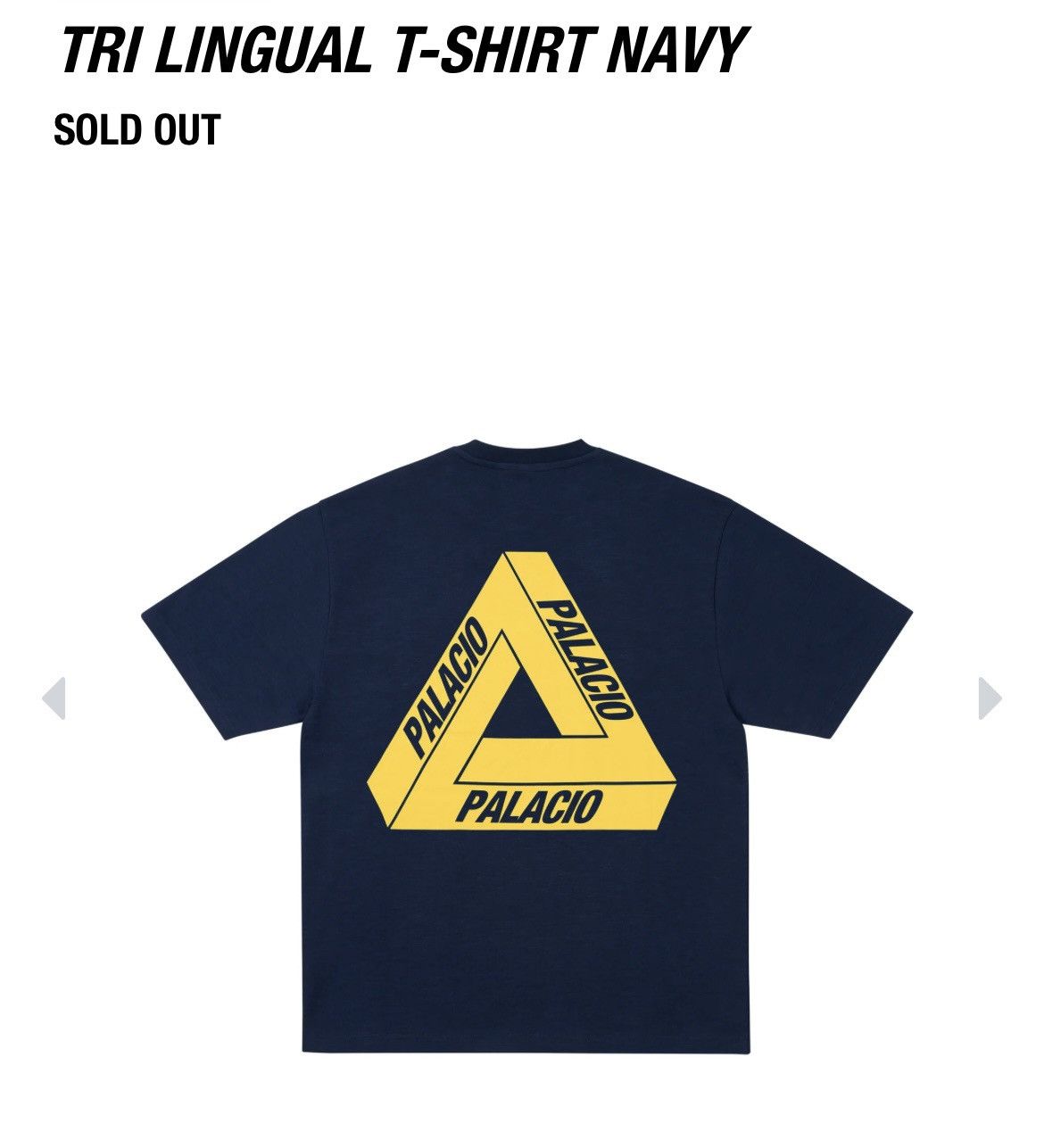 Palace Palace Tri Lingual Navy Spanish Tee Large Palacio Size US L / EU 52-54 / 3 - 5 Thumbnail