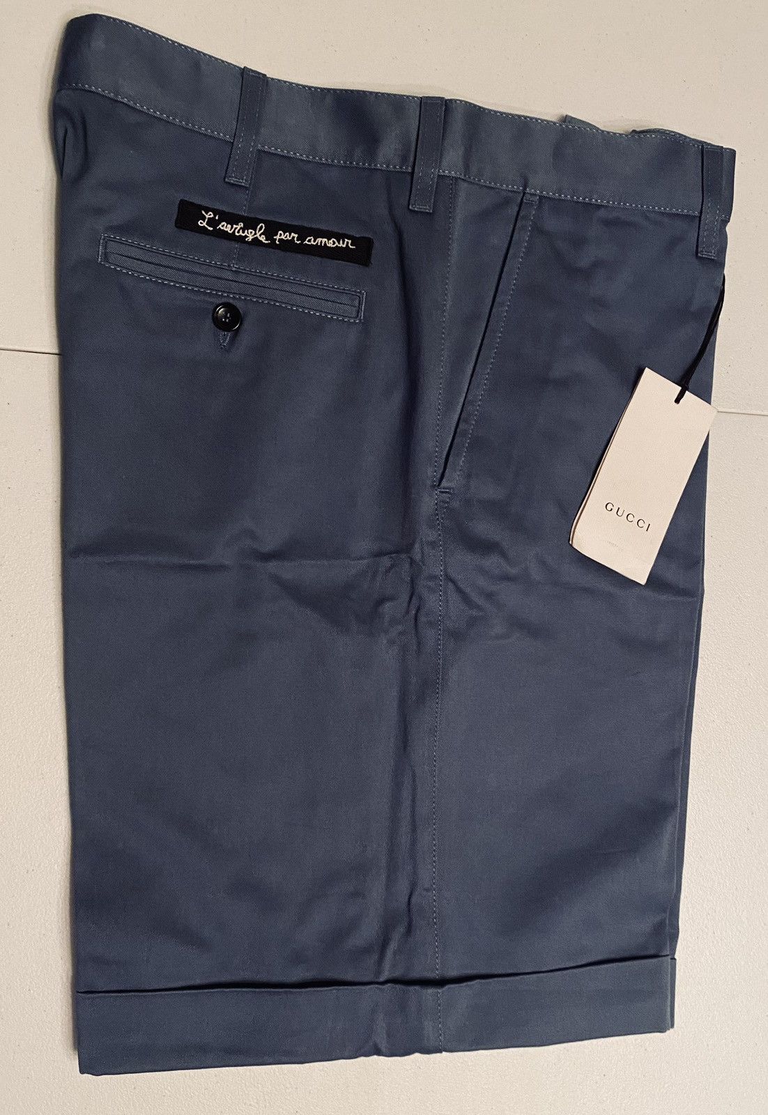 Gucci Gucci 🇮🇹 Blind for Love Thunder Blue Resort Bermudas 36 NWT Size US 36 / EU 52 - 7 Thumbnail